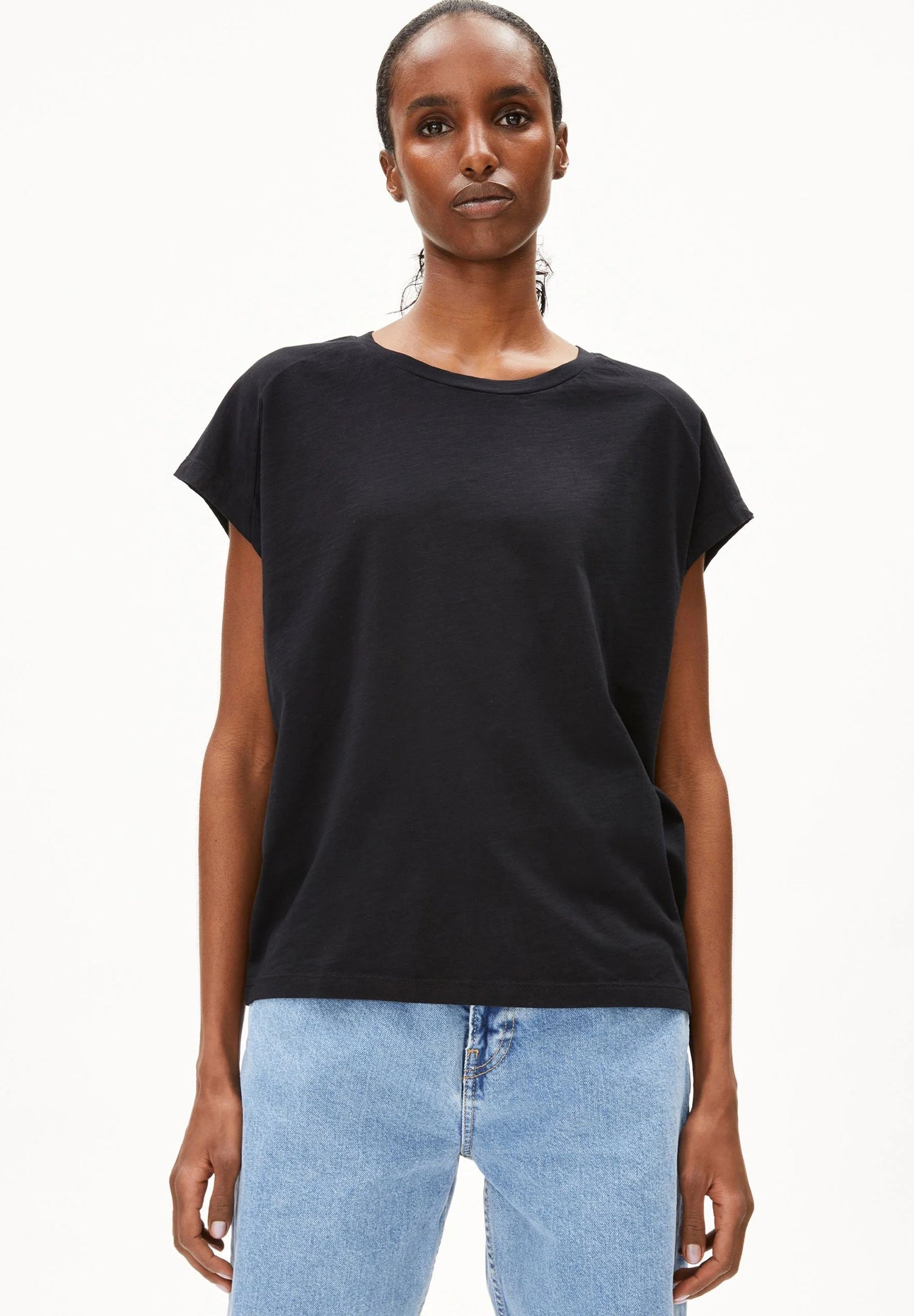 ARMEDANGELS - Slub Jersey - Black - BACKYARD