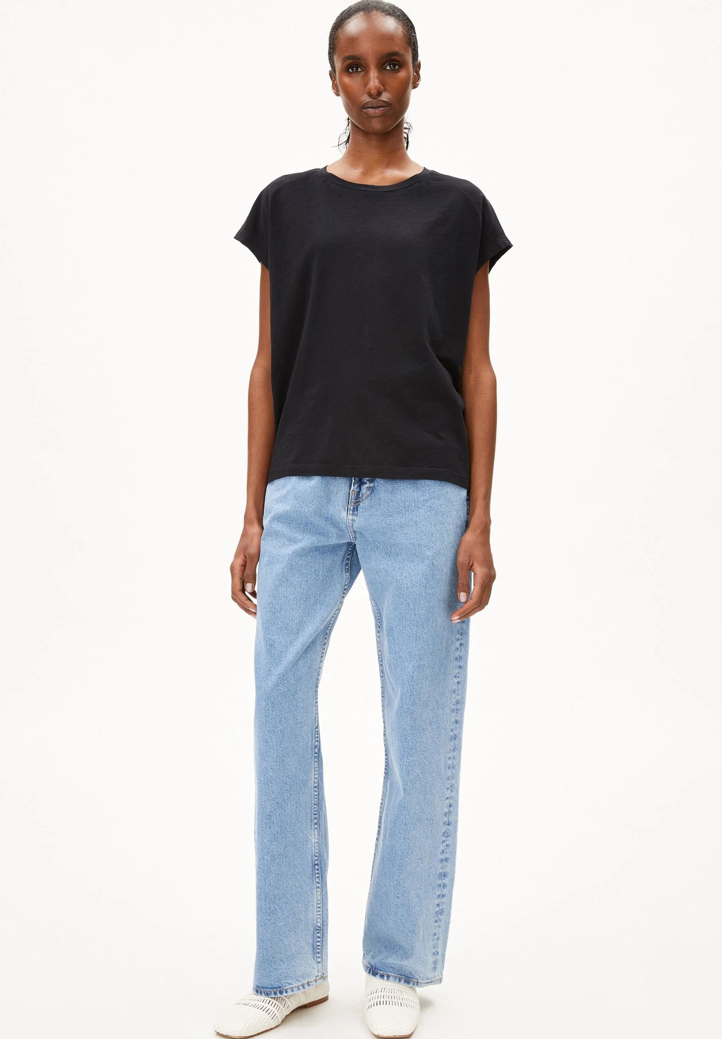 ARMEDANGELS - Slub Jersey - Black - BACKYARD