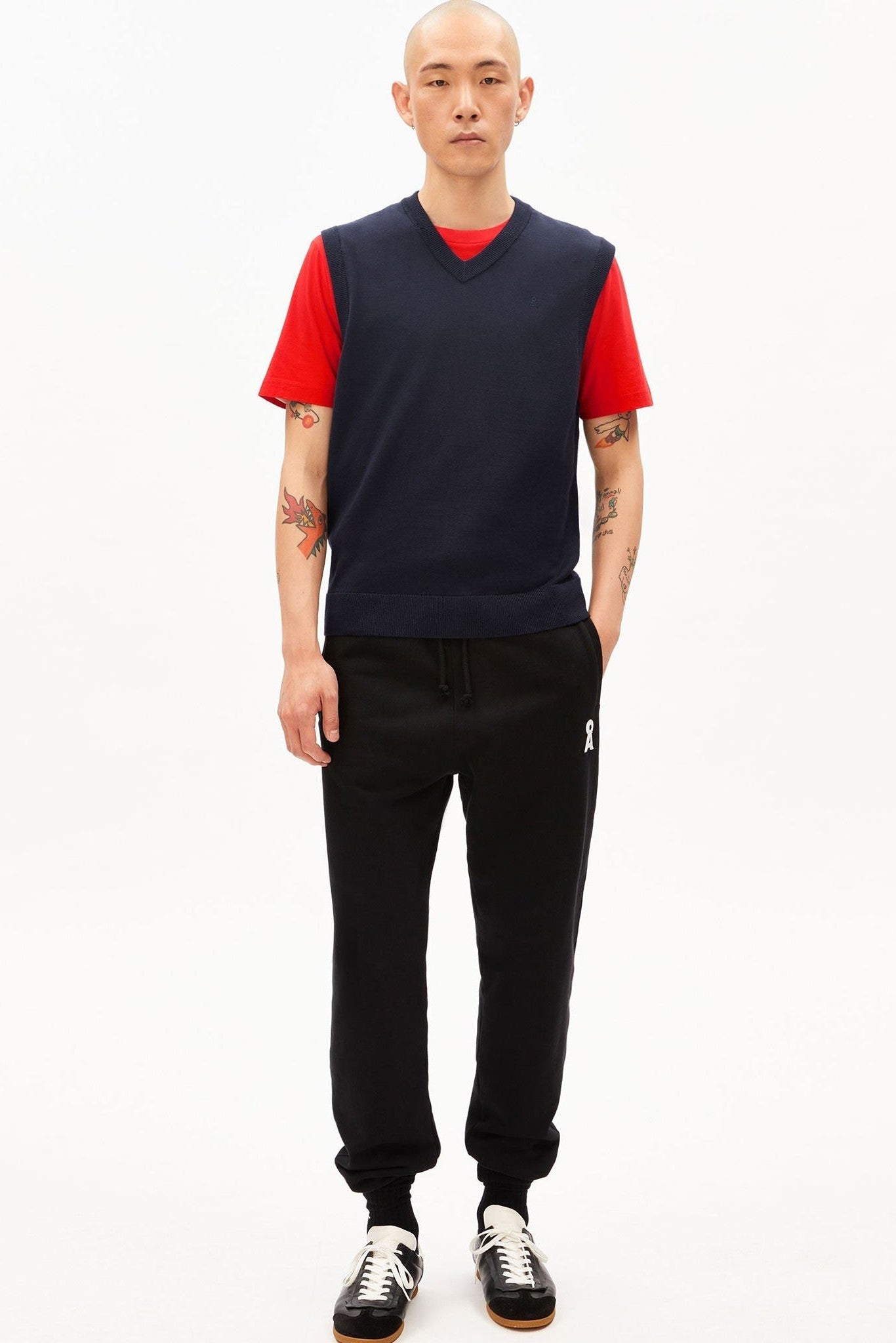 ARMEDANGELS - V - Neck Sleeveless Knit Vest - Night Sky - BACKYARD