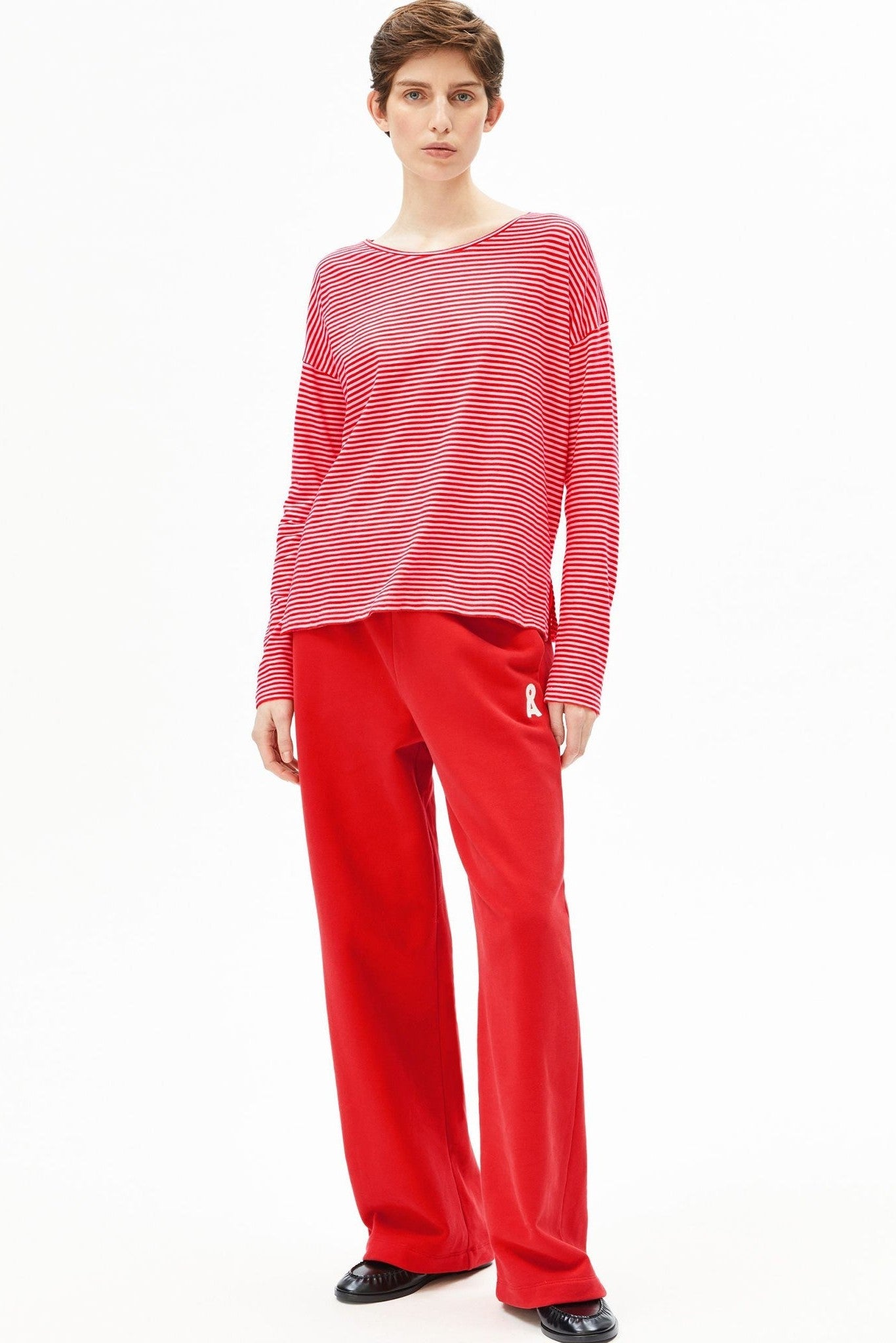ARMEDANGELS - Xianaa Lovely Stripes - Pink Mist Mars Red - BACKYARD