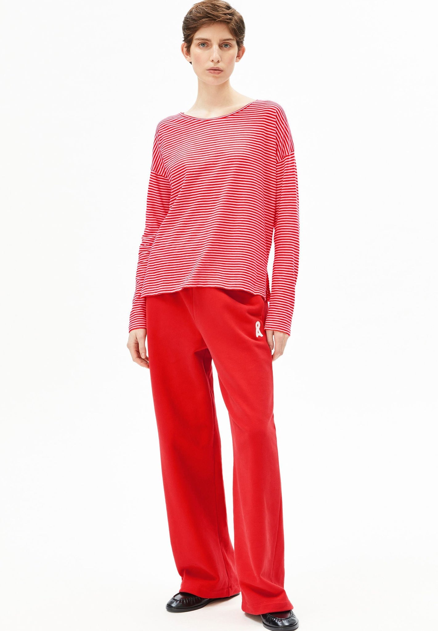 ARMEDANGELS - Xianaa Lovely Stripes - Pink Mist Mars Red - BACKYARD