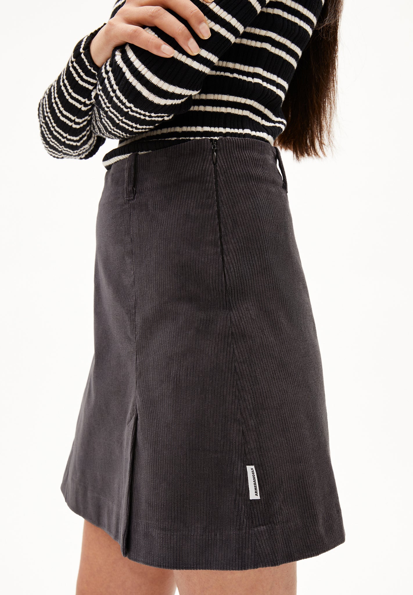 ARMEDANGELS - Zalaiaa Corduroy - Dark Steel - BACKYARD