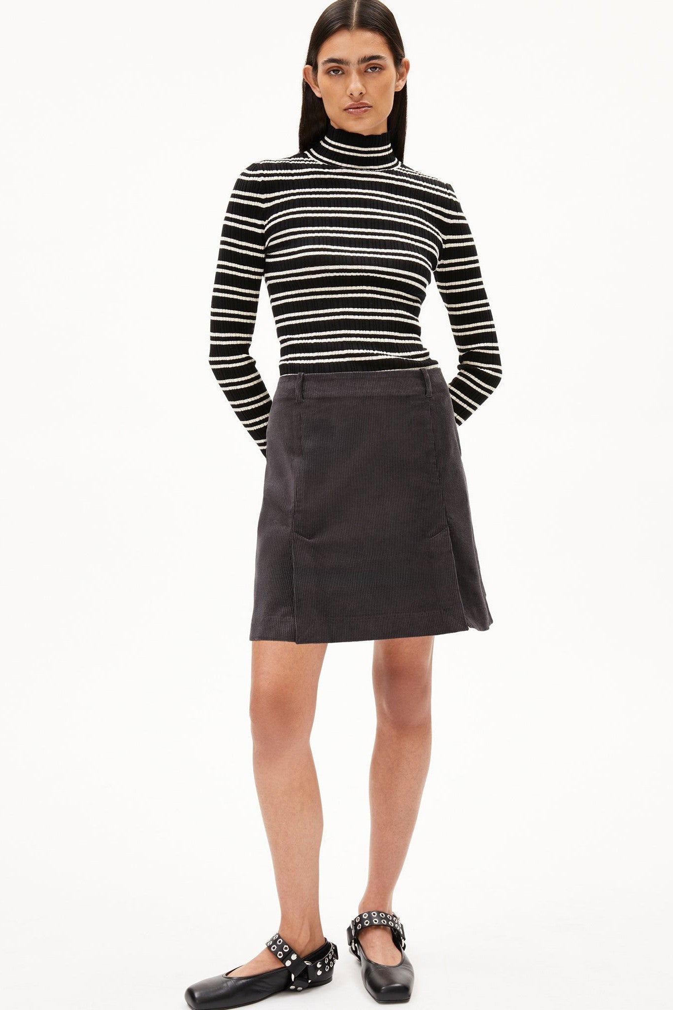 ARMEDANGELS - Zalaiaa Corduroy - Dark Steel - BACKYARD