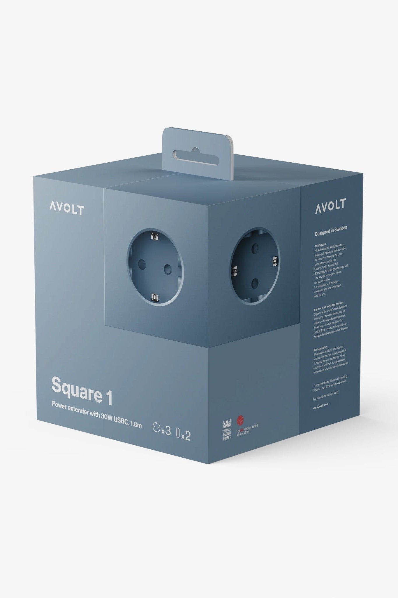 AVOLT - Square 1 USB - C & Magnet - Shark Blue - BACKYARD