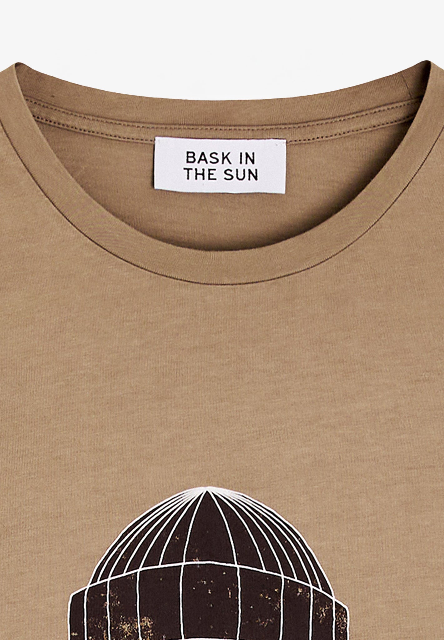 BASK IN THE SUN - Smoking Pipe Tee - Taupe - BACKYARD