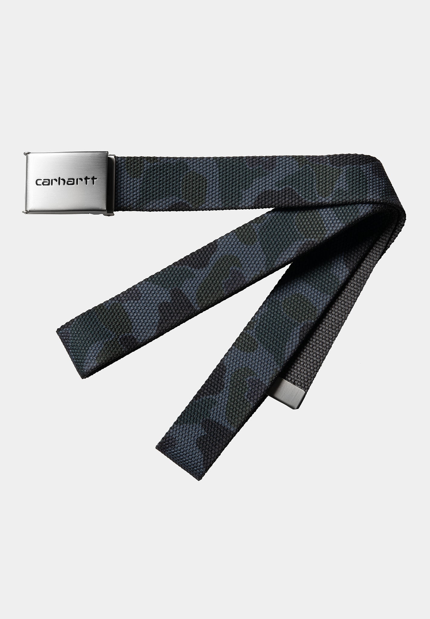 CARHARTT WIP - Clip Belt Chrome - Camo Duck Grey - BACKYARD