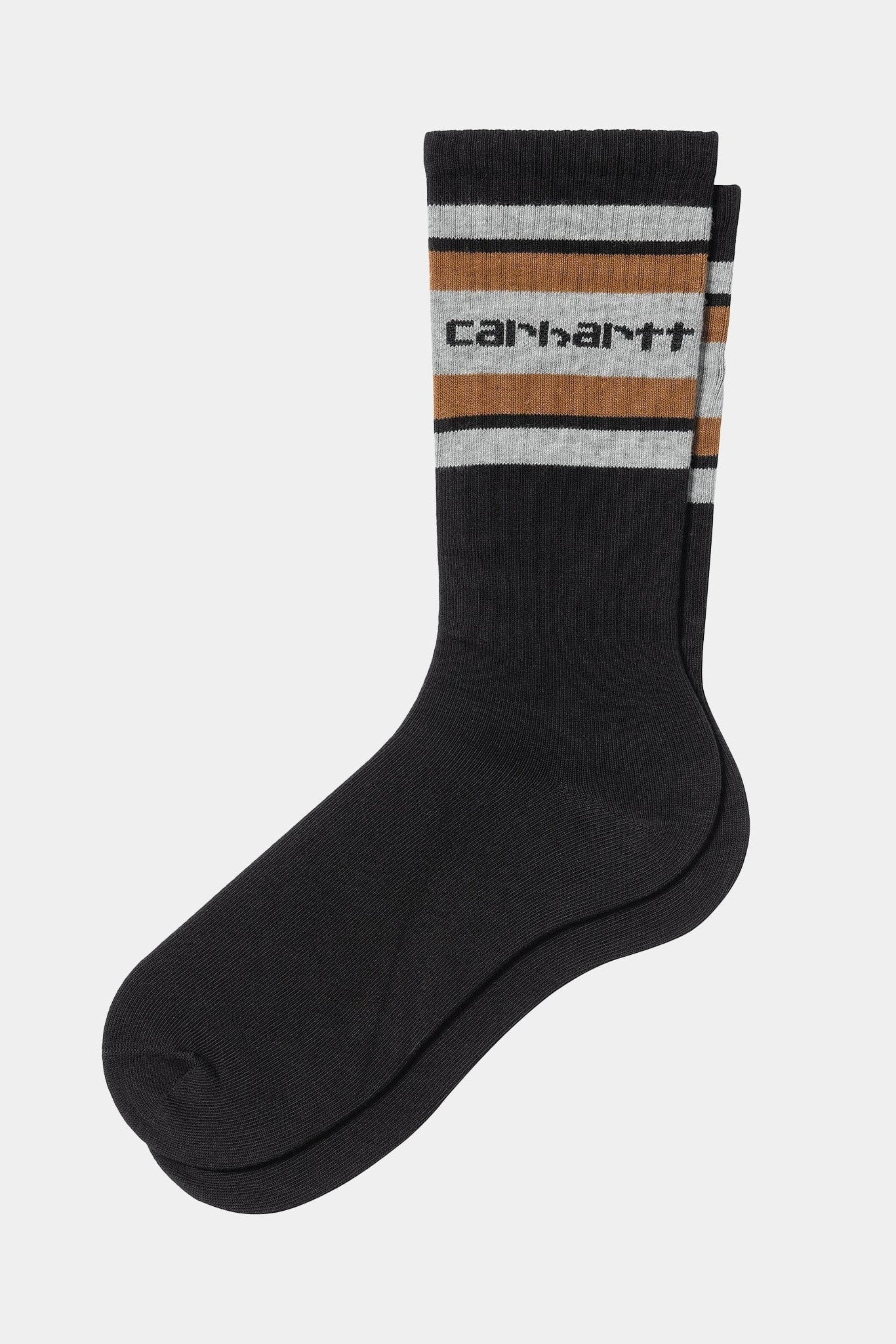CARHARTT WIP - Connors Socks - Black Grey Heather Hamilton Brown - BACKYARD