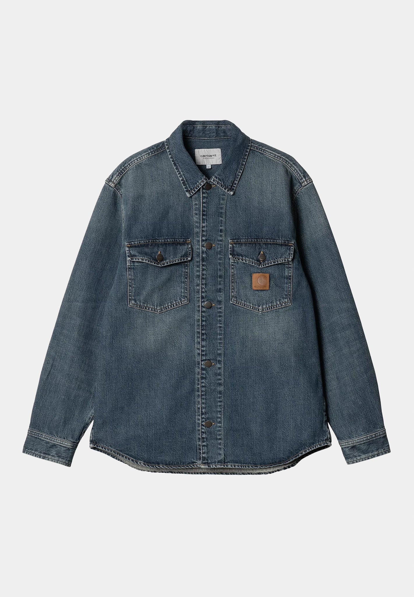 CARHARTT WIP - Lincoln Shirt Jac - Blue Worn Used Washed - BACKYARD