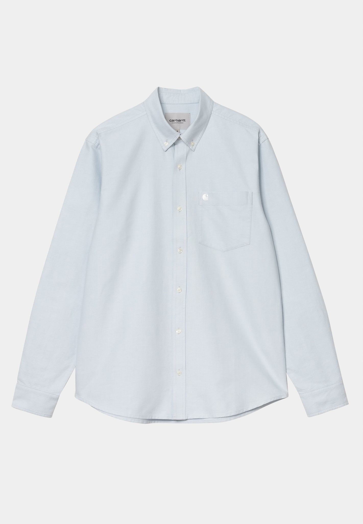 CARHARTT WIP - L/S C - Logo Shirt - Blue Fog White - BACKYARD