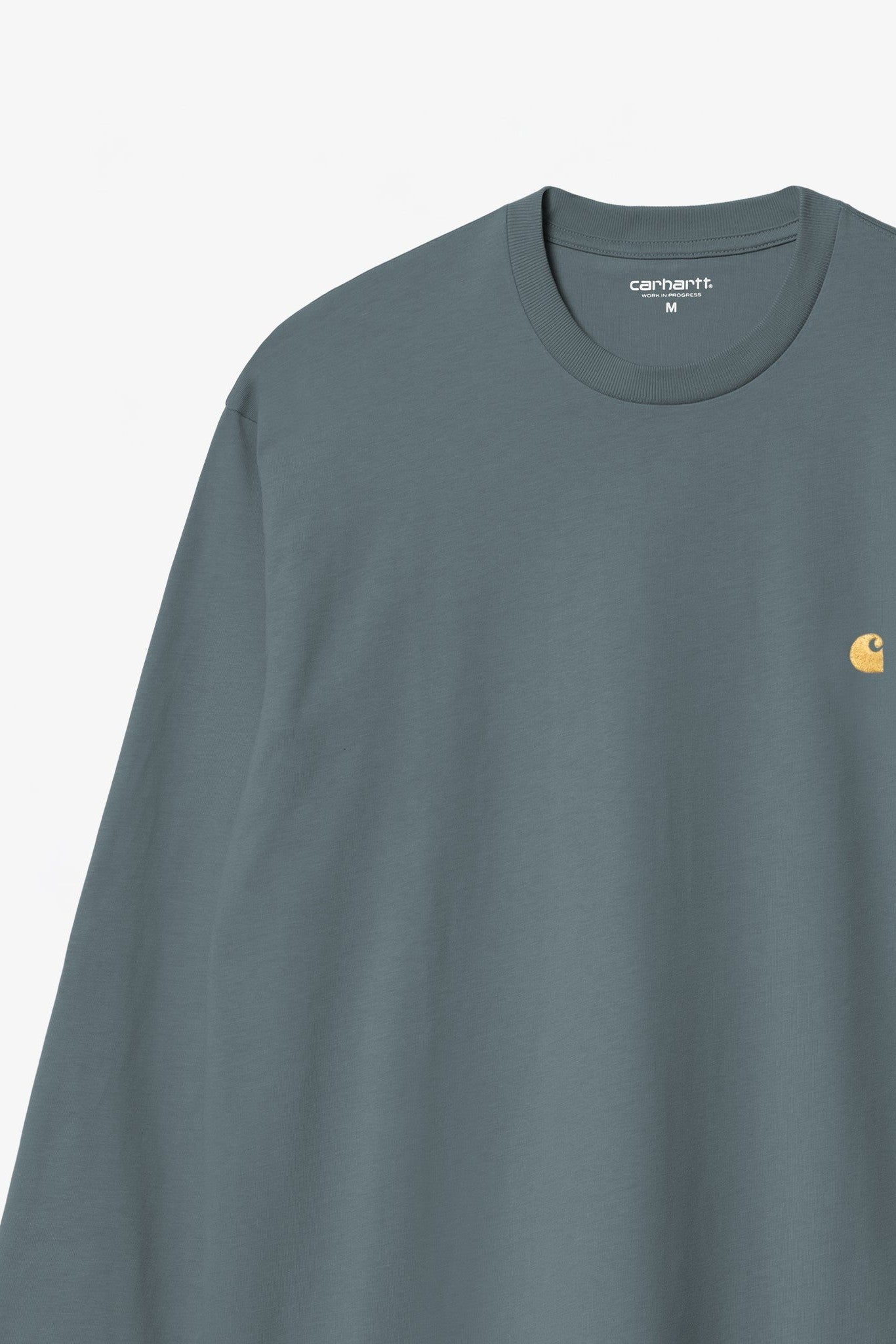CARHARTT WIP - L/S Chase T-Shirt - Cozy Blue Gold - BACKYARD