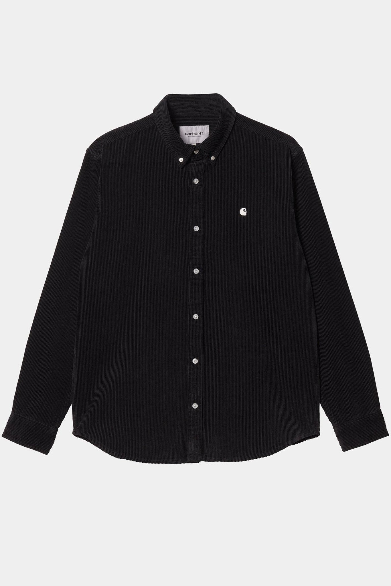 CARHARTT WIP - L/S Madison Fine Cord Shirt - Black Wax - BACKYARD