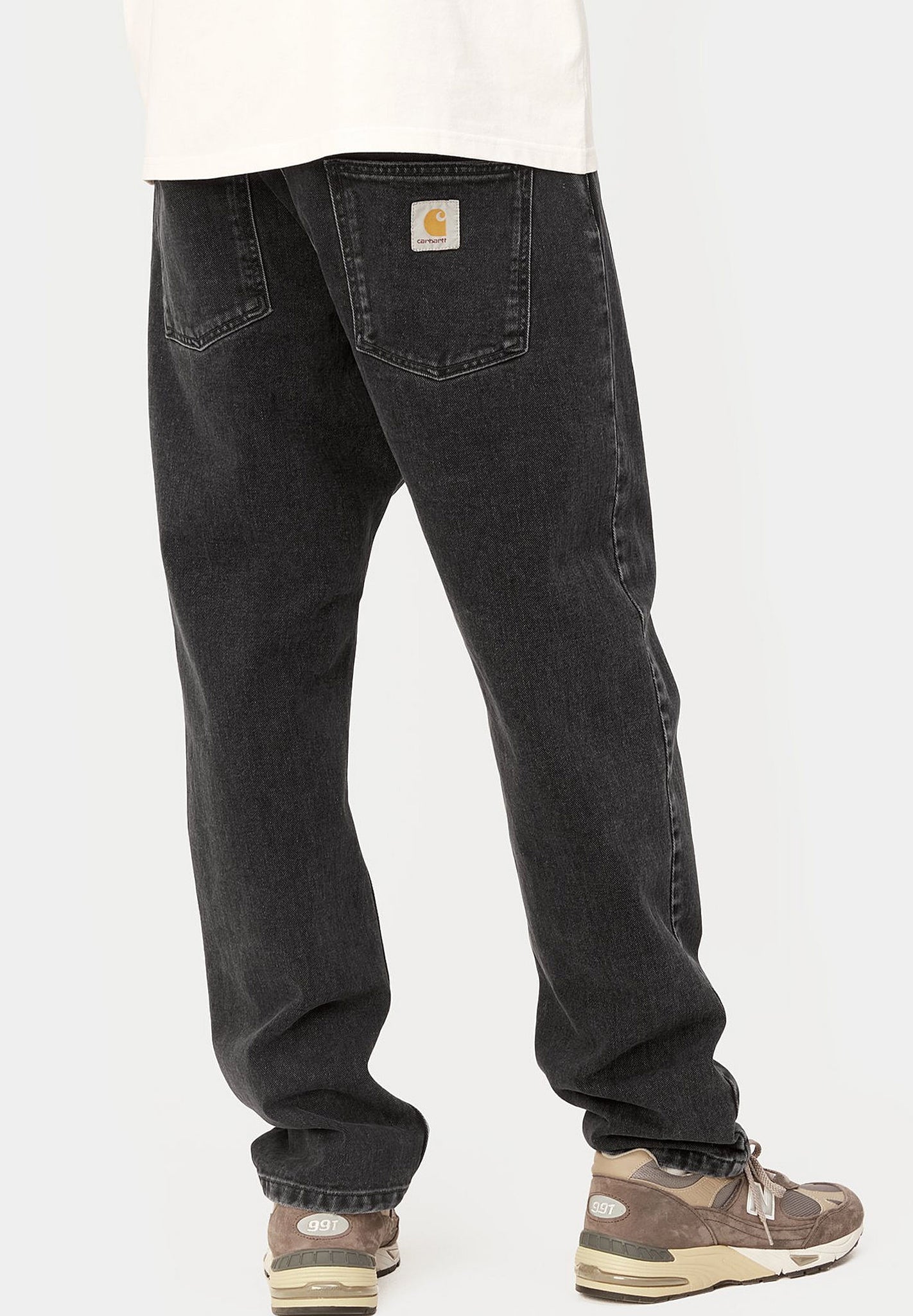 CARHARTT WIP - Newel Pant - Black Stone Washed - BACKYARD