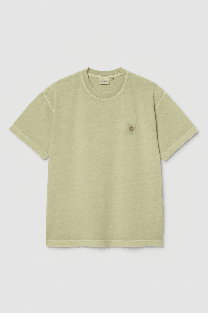 CARHARTT WIP - S/S Nelson T-Shirt - Gentle Green Garment Dyed - BACKYARD