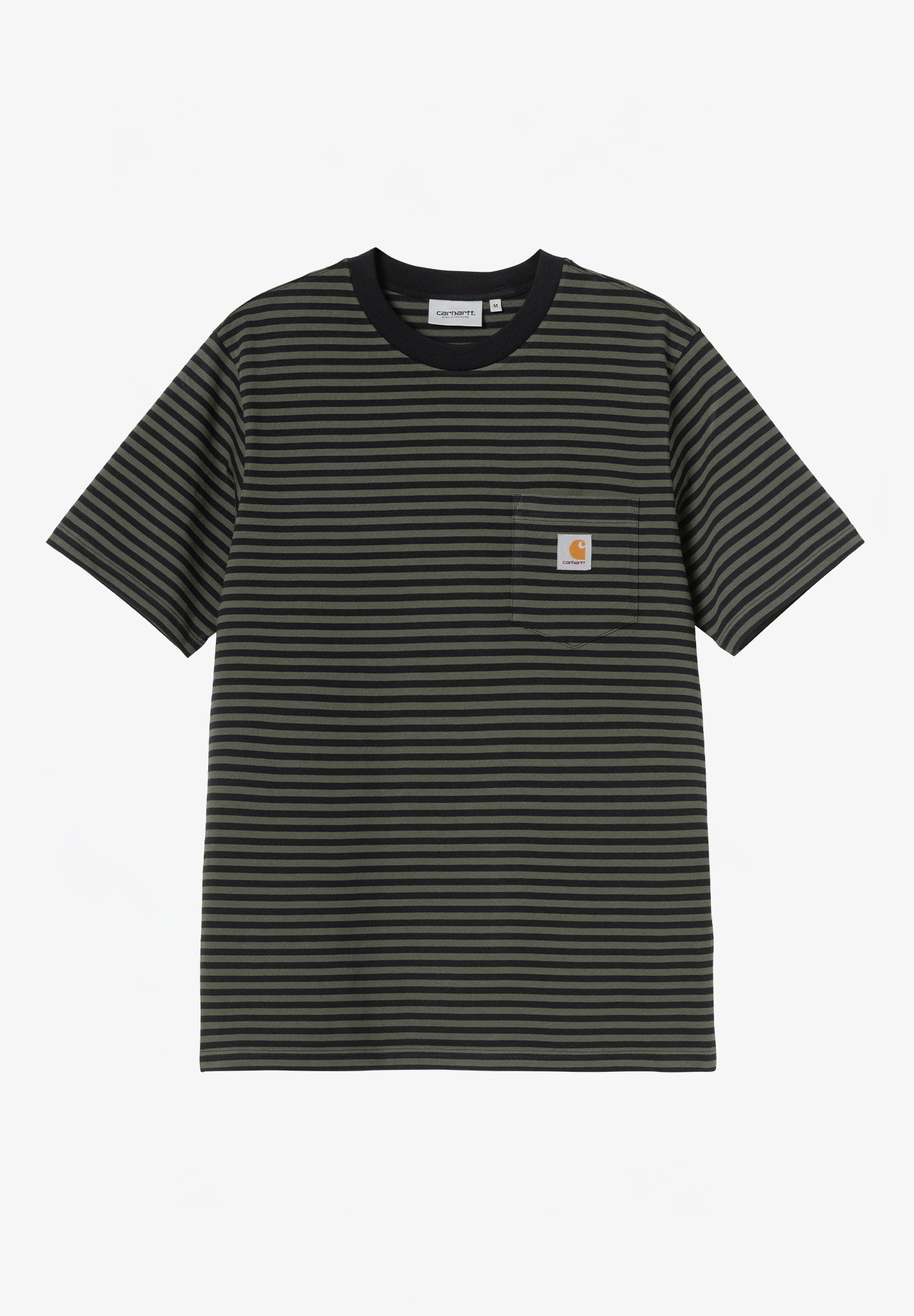 CARHARTT WIP - S/S Verner Pocket T-Shirt - Verner Stripe Black Opuntia - BACKYARD