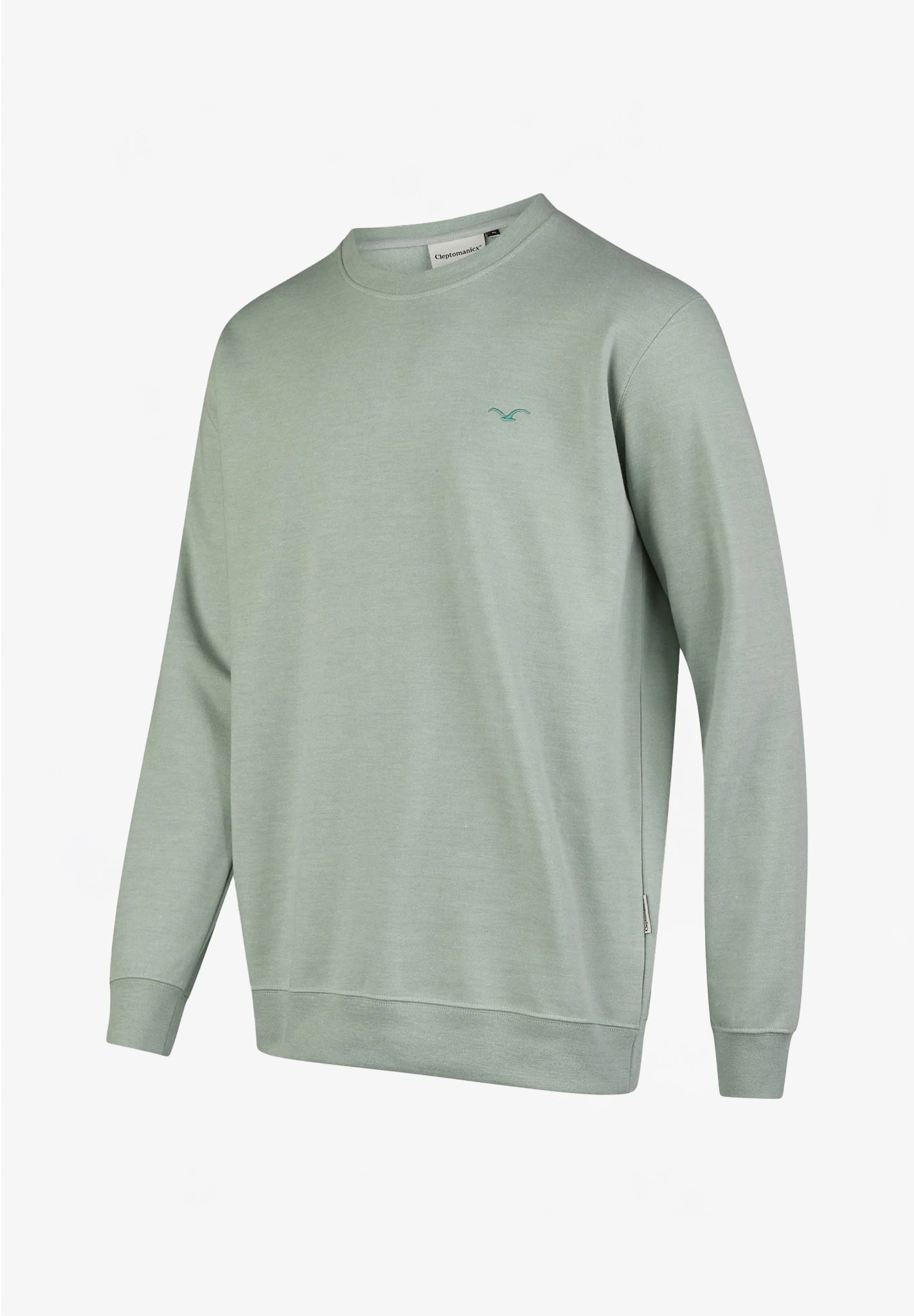 CLEPTOMANICX - Ligull Crewneck - Heather Ice Green - BACKYARD