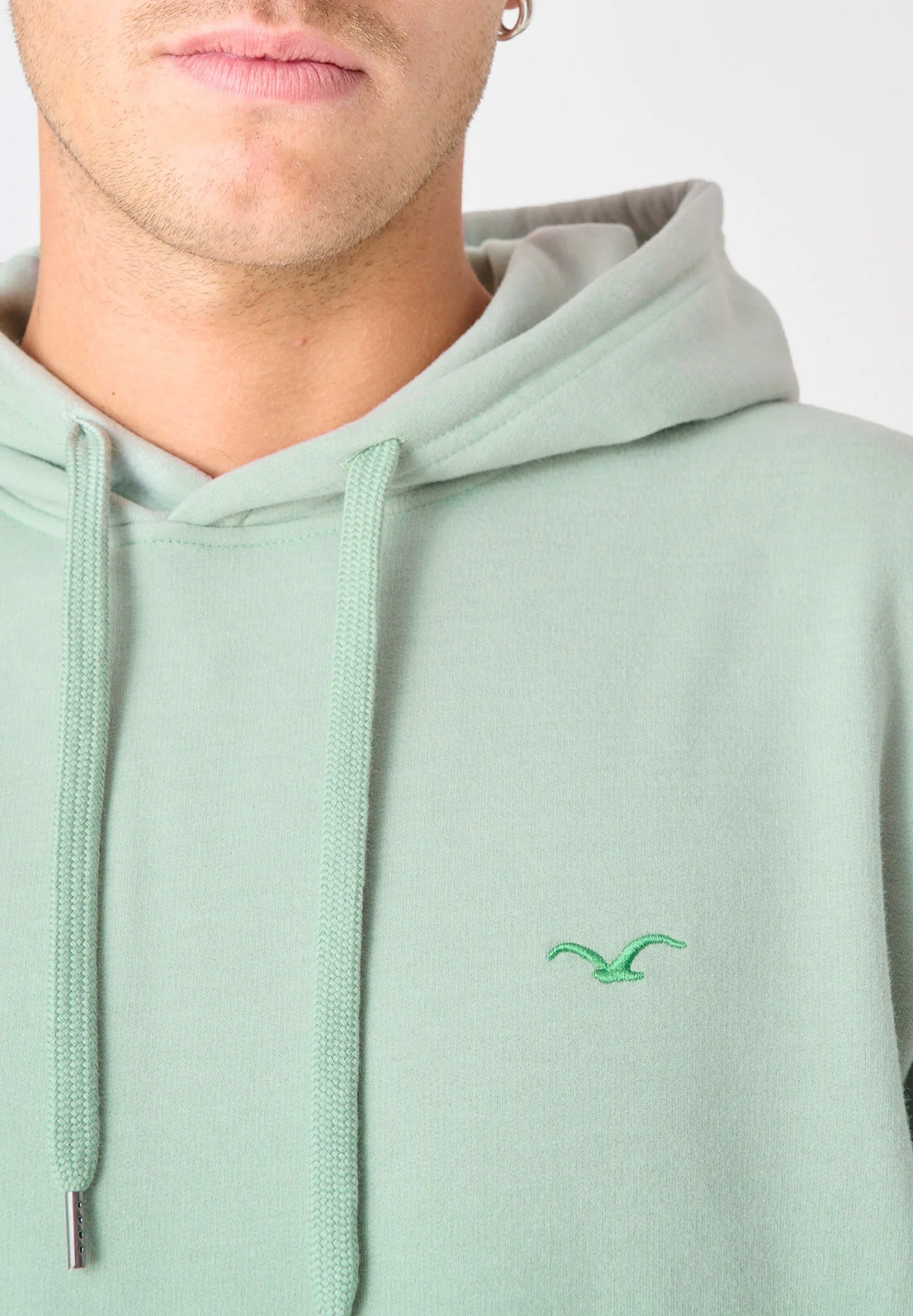 CLEPTOMANICX - Ligull Regular Hooded - Heather Ice Green - BACKYARD