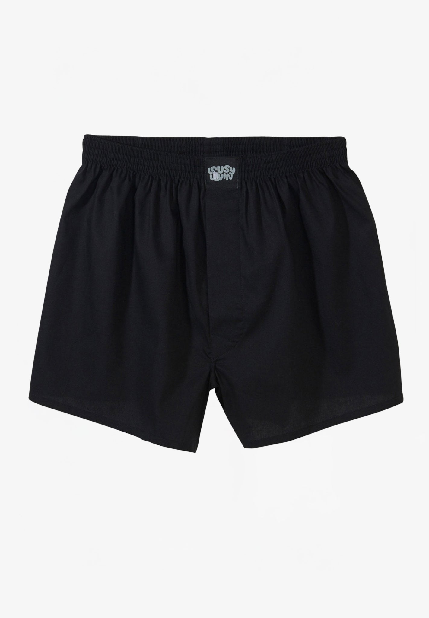 CLEPTOMANICX - Plain Boxershorts - Black - BACKYARD