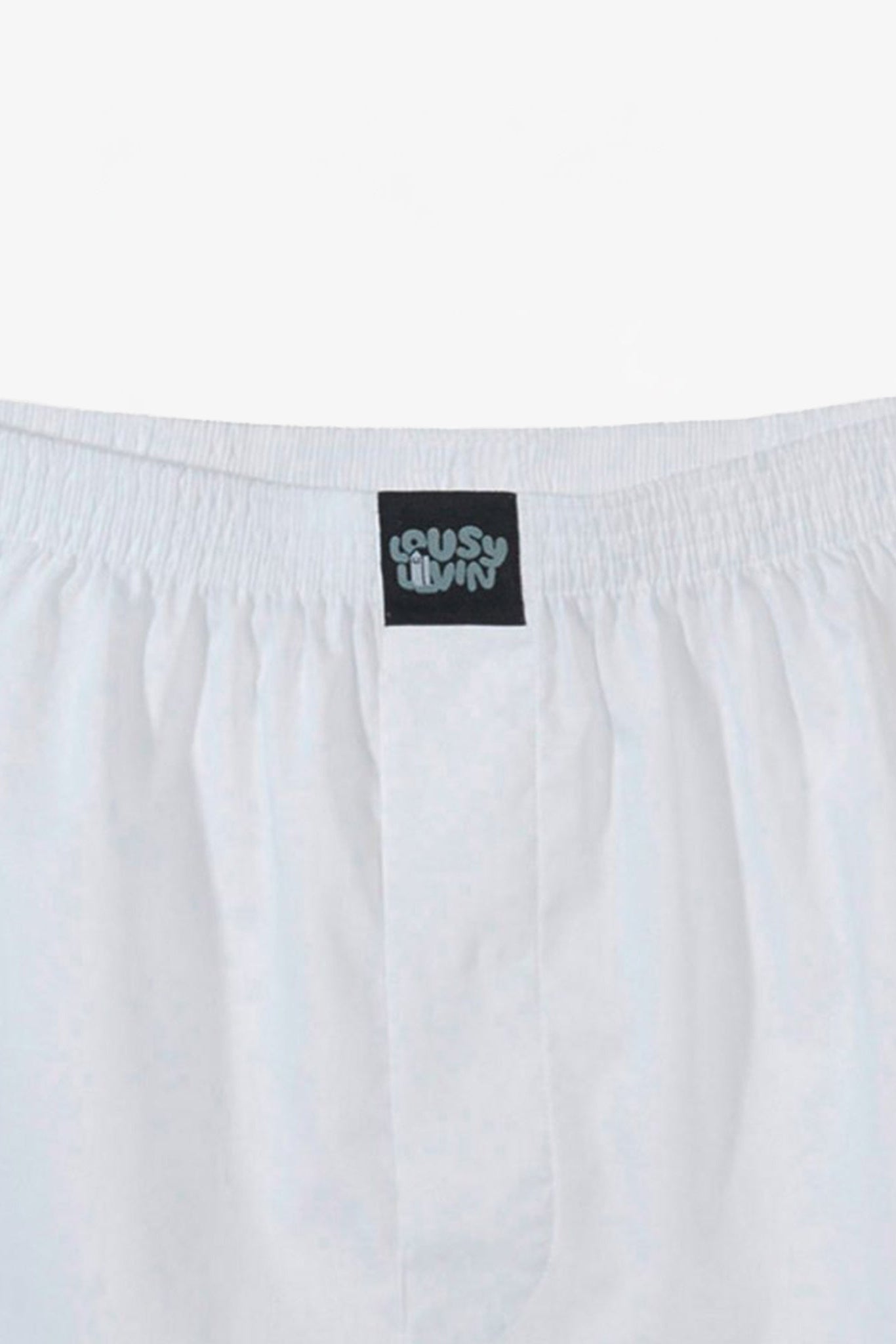 CLEPTOMANICX - Plain Boxershorts - White - BACKYARD