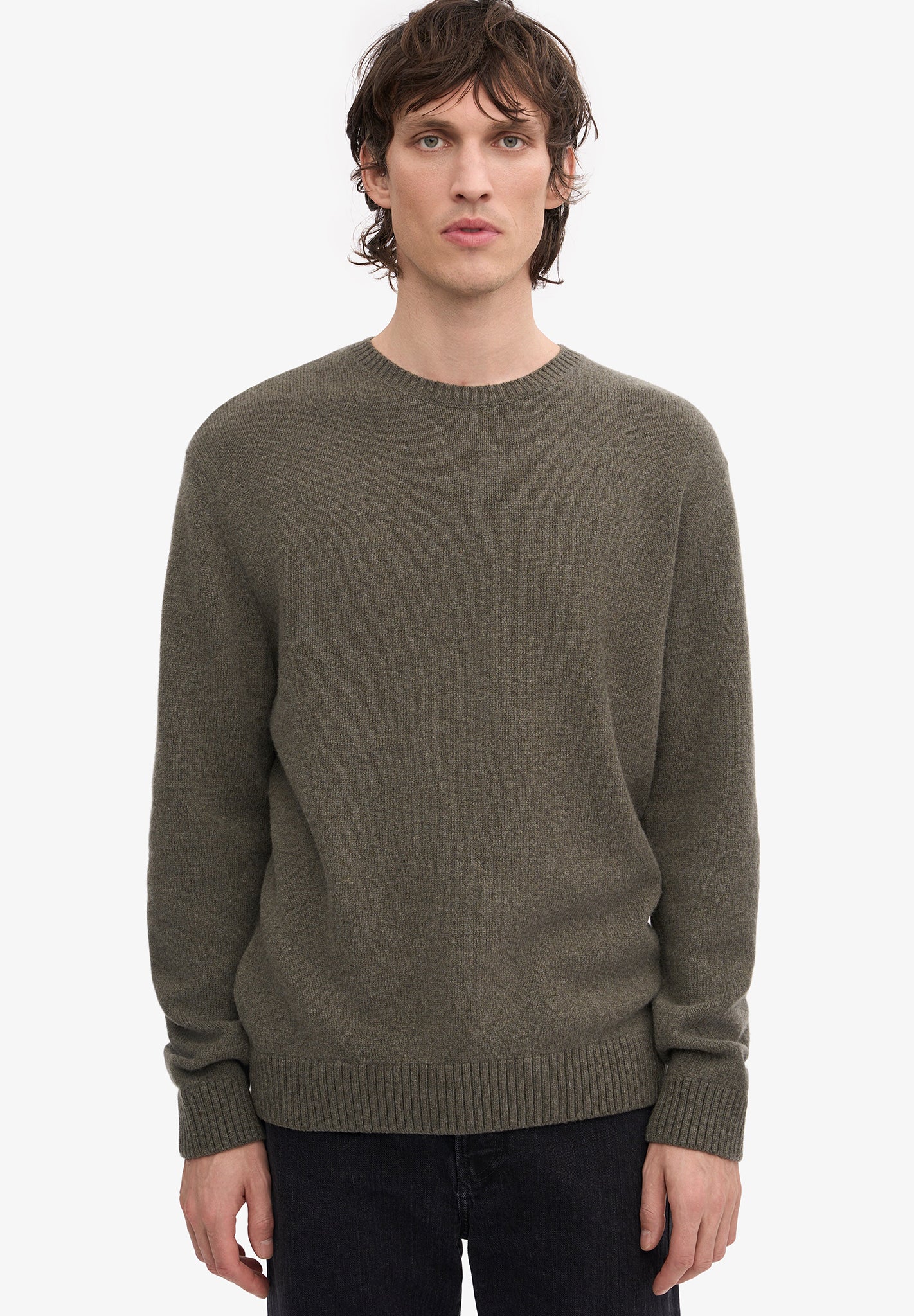 COLORFUL STANDARD - Classic Merino Wool Crew - Dusty Olive - BACKYARD