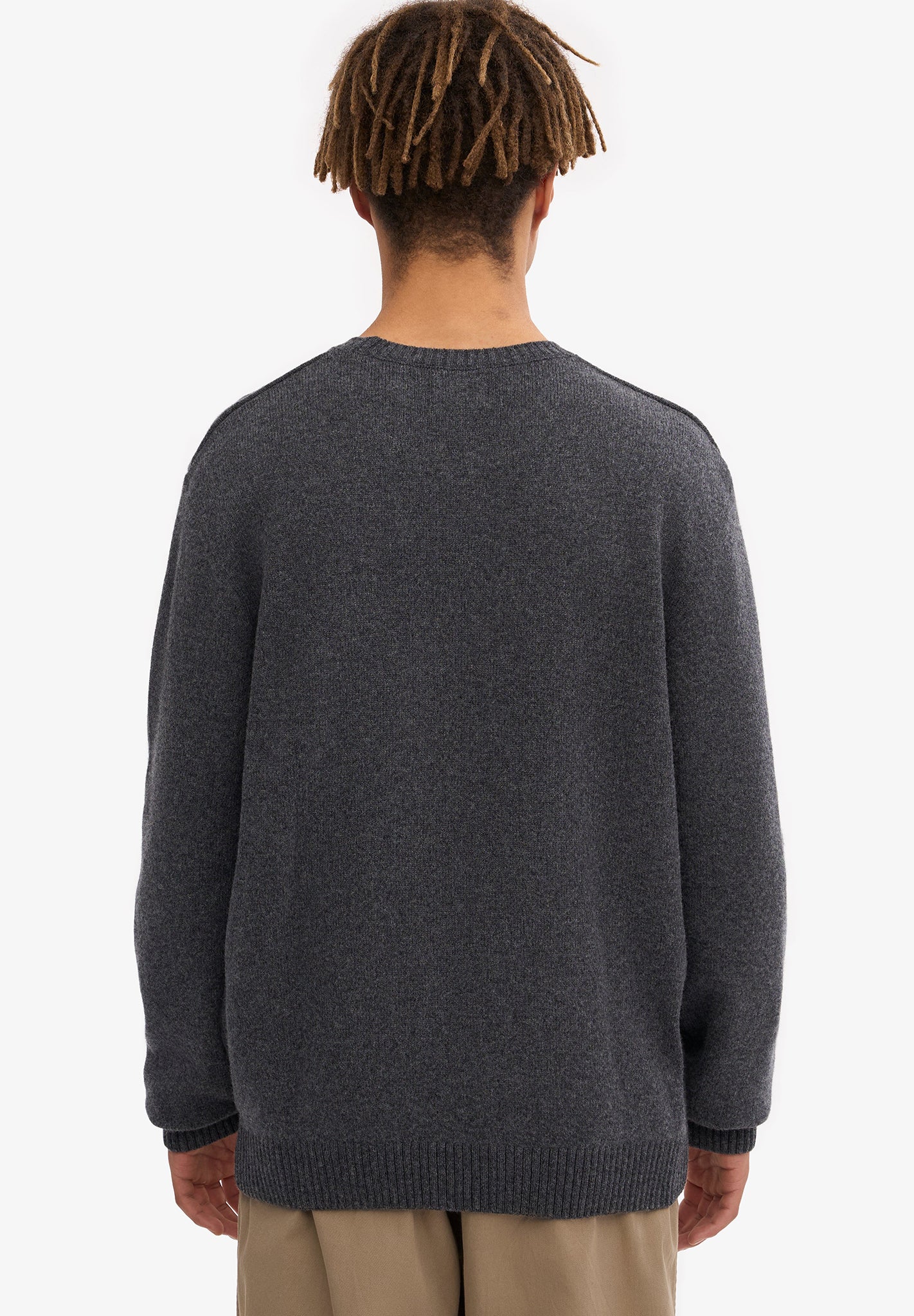 COLORFUL STANDARD - Classic Merino Wool Crew - Lava Grey - BACKYARD