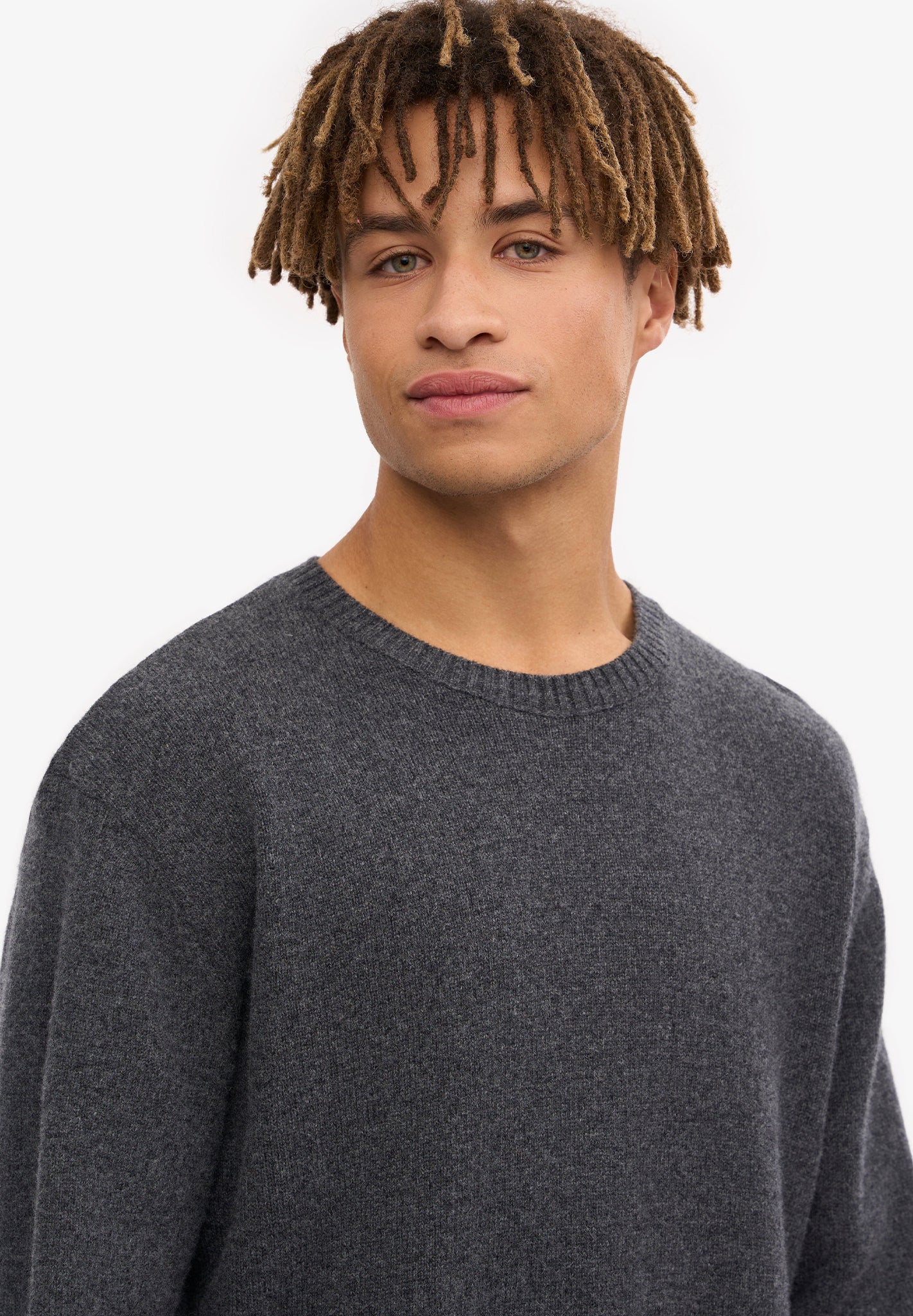 COLORFUL STANDARD - Classic Merino Wool Crew - Lava Grey - BACKYARD