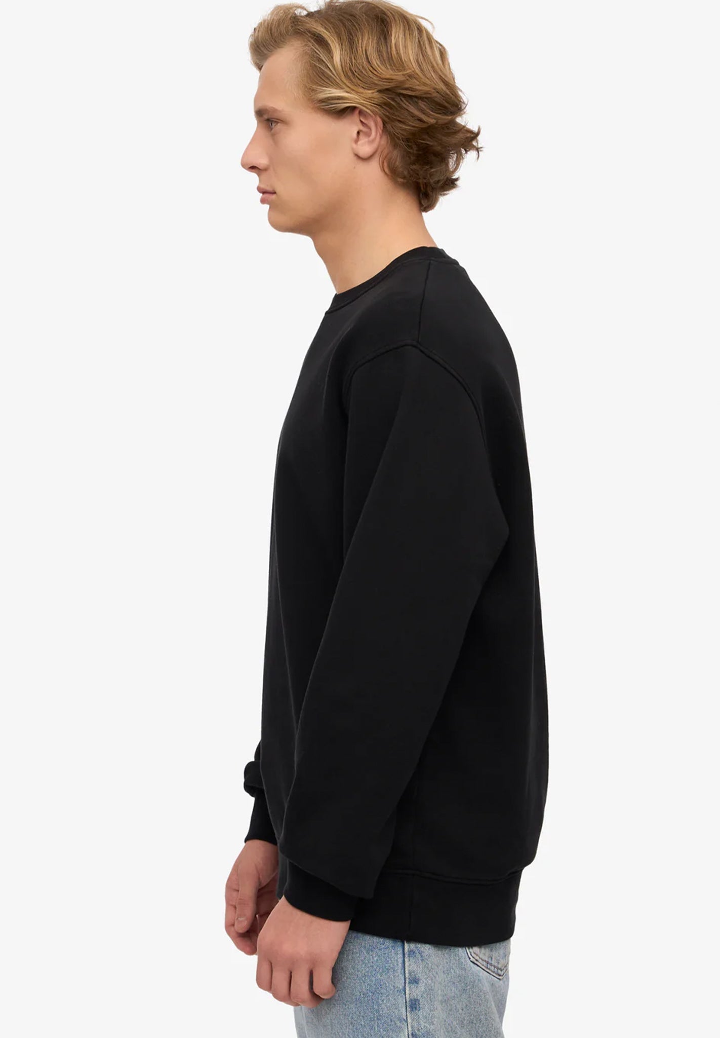 COLORFUL STANDARD - Classic Organic Crew - Deep Black - BACKYARD