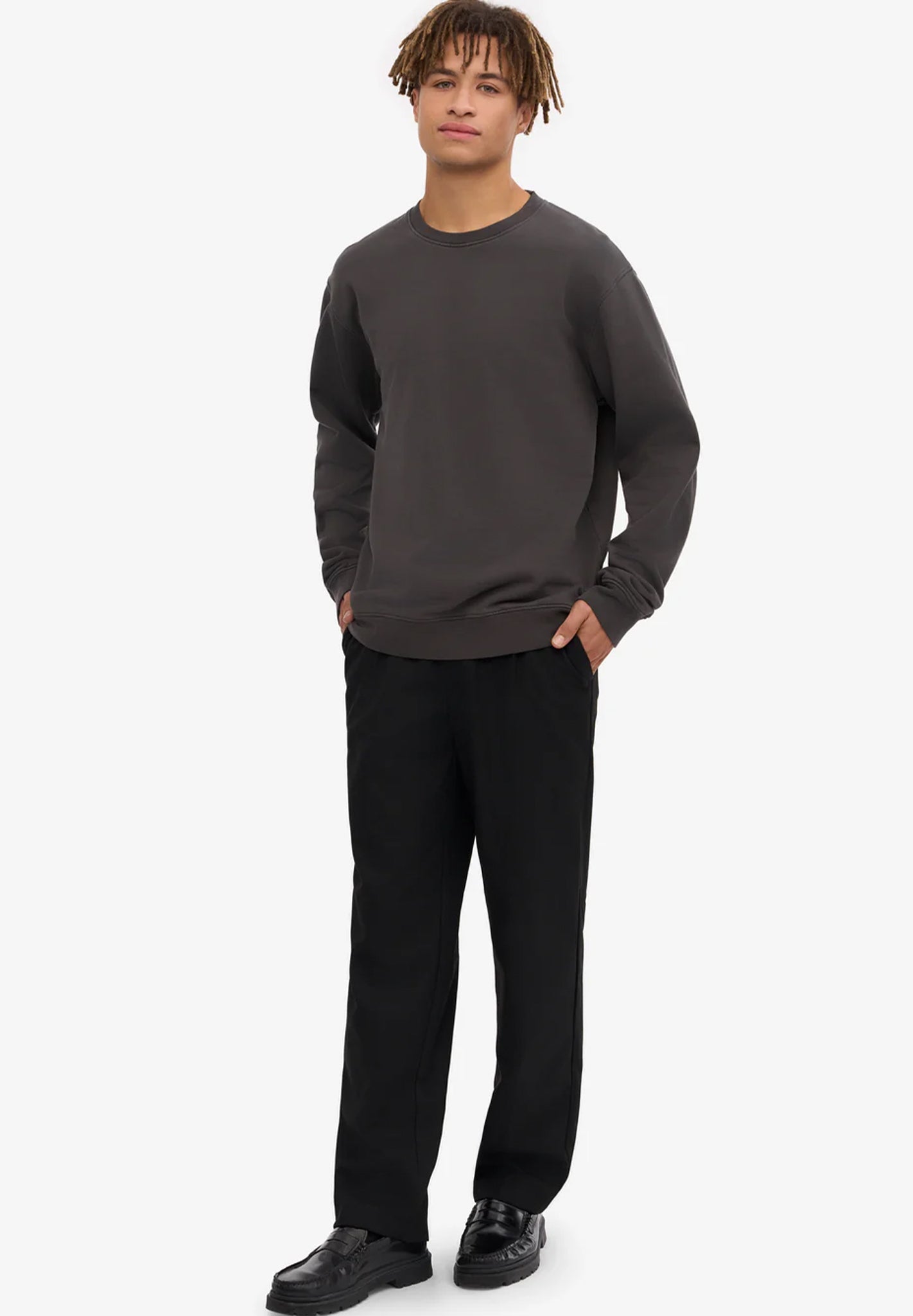 COLORFUL STANDARD - Classic Organic Crew - Lava Grey - BACKYARD