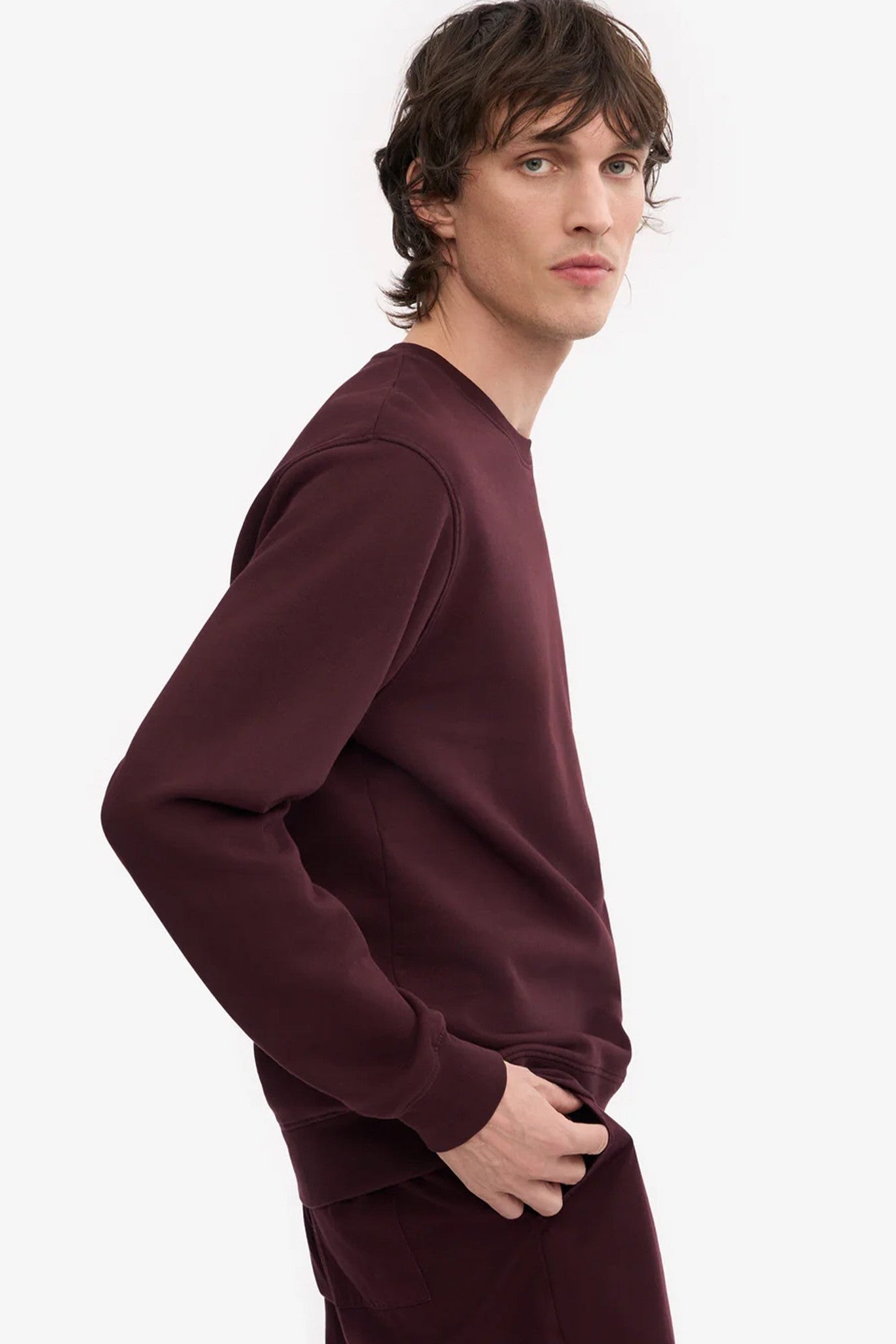 COLORFUL STANDARD - Classic Organic Crew - Oxblood Red - BACKYARD