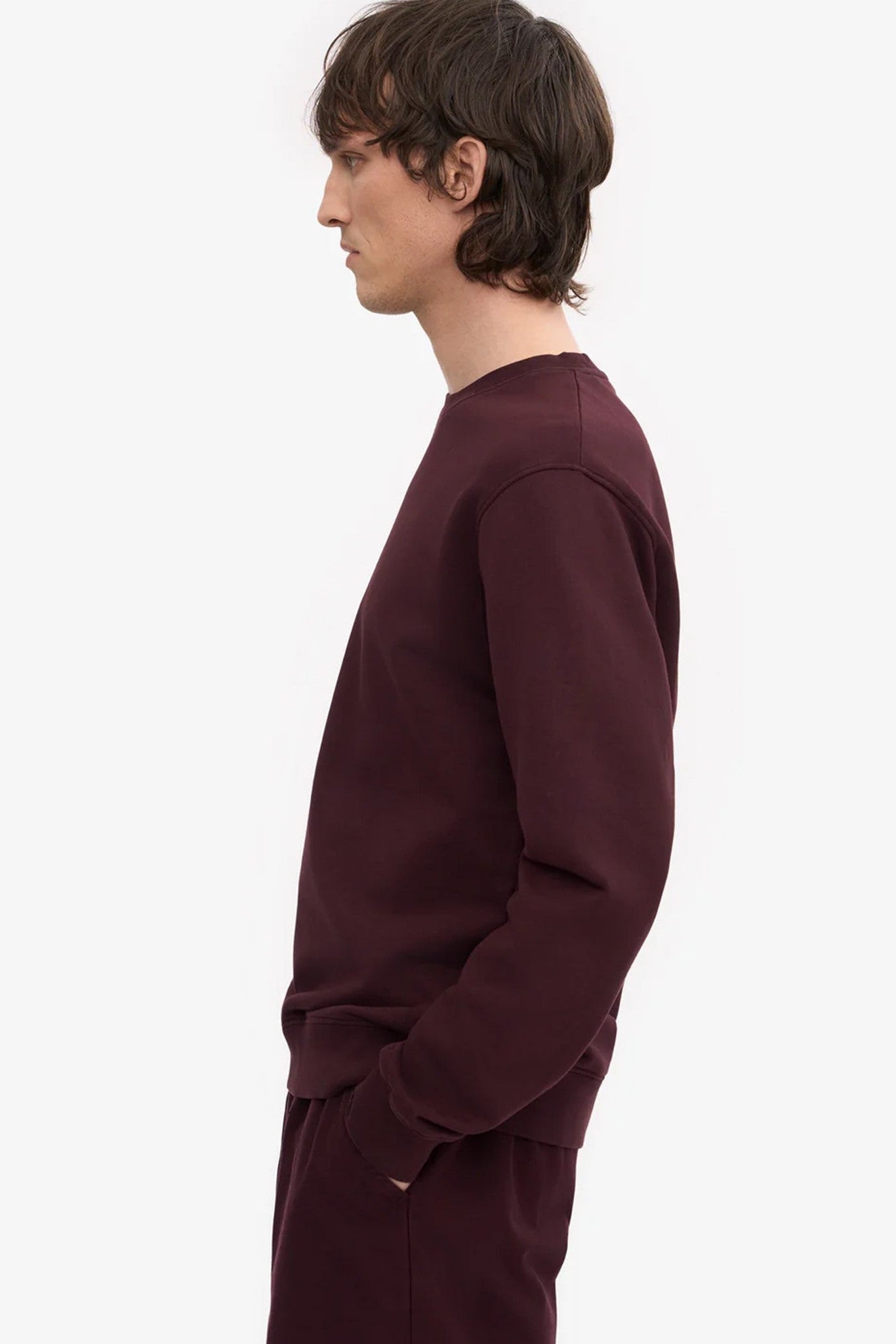COLORFUL STANDARD - Classic Organic Crew - Oxblood Red - BACKYARD