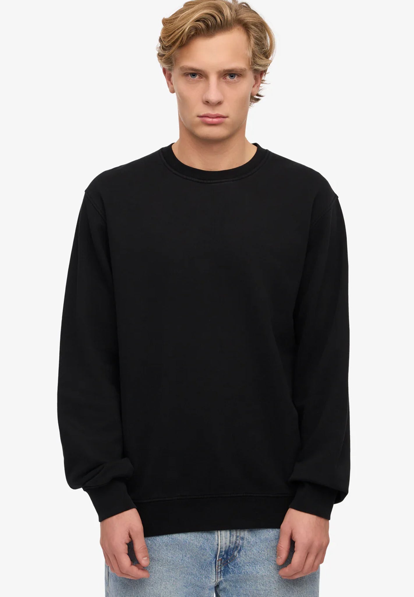 COLORFUL STANDARD - Classic Organic Crew - Deep Black - BACKYARD