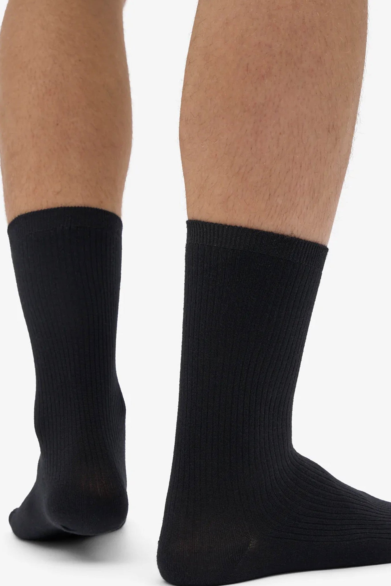 COLORFUL STANDARD - Classic Organic Sock - Deep Black - BACKYARD