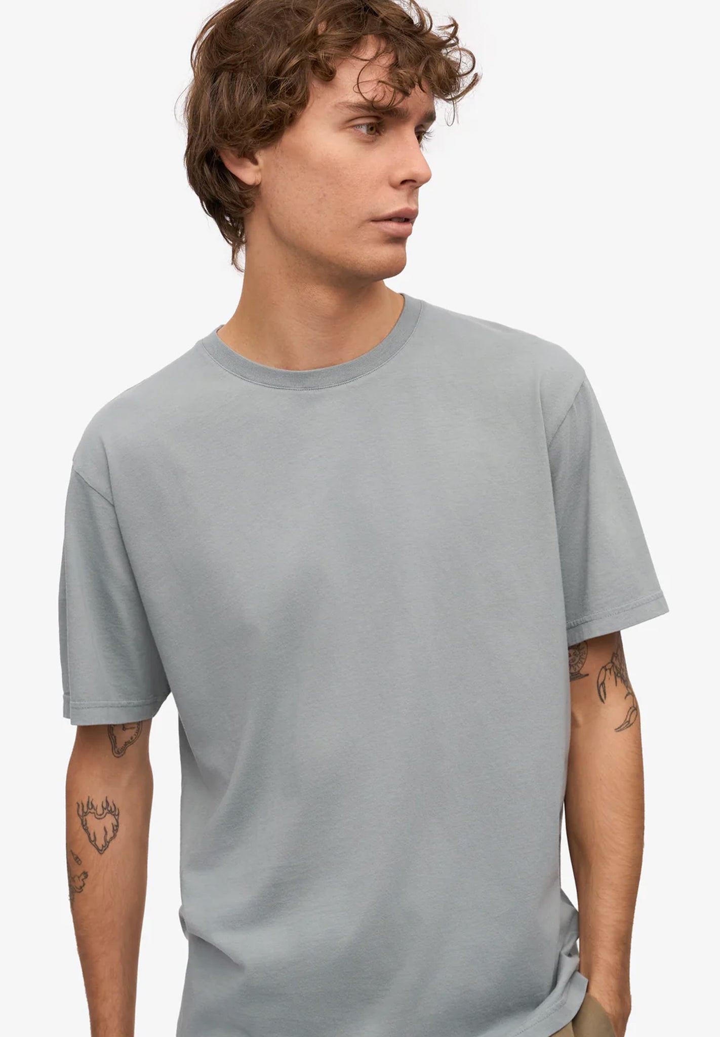 COLORFUL STANDARD - Classic Organic Tee - Steel Blue - BACKYARD