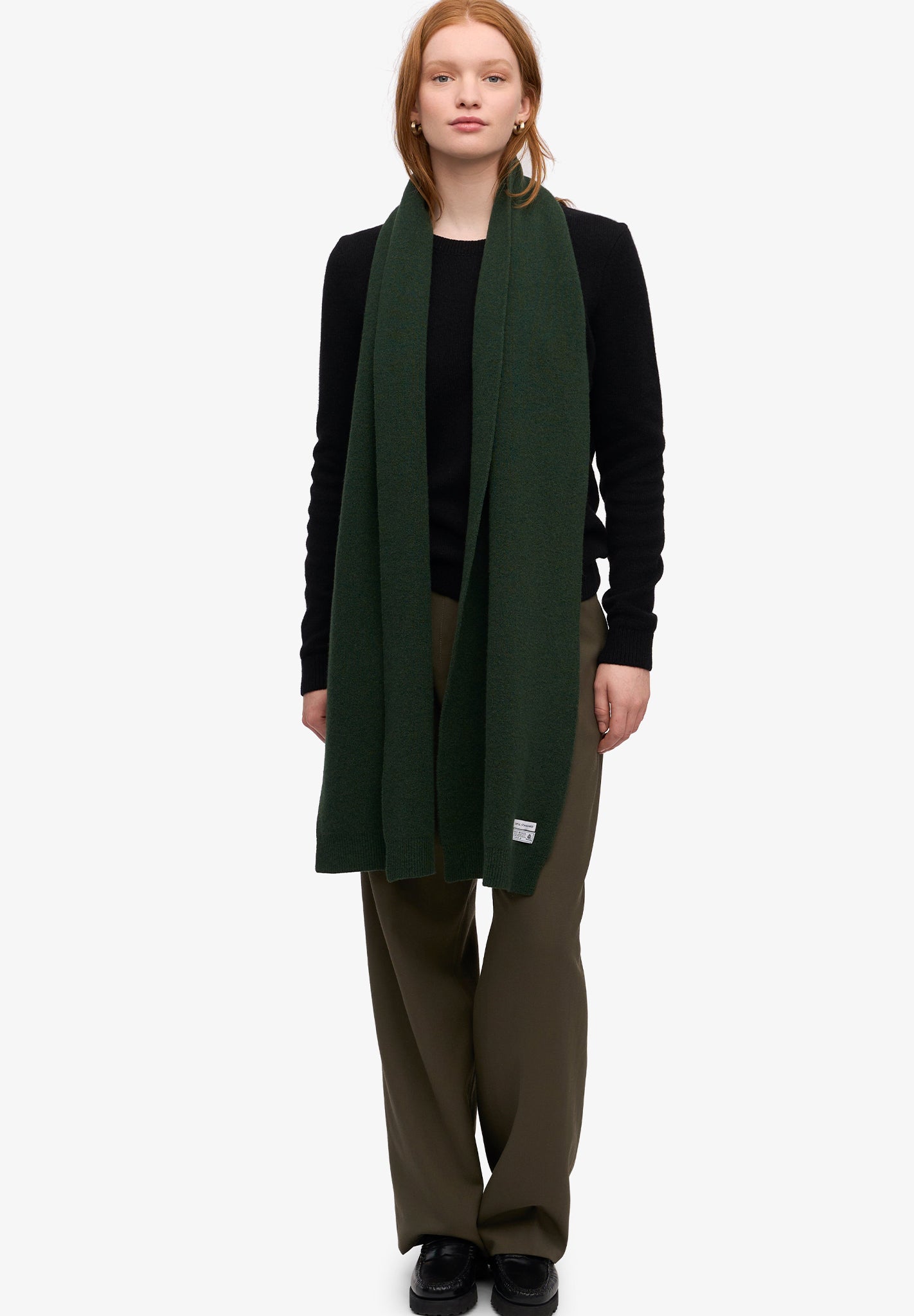 COLORFUL STANDARD - Merino Wool Scarf - Emerald Green - BACKYARD