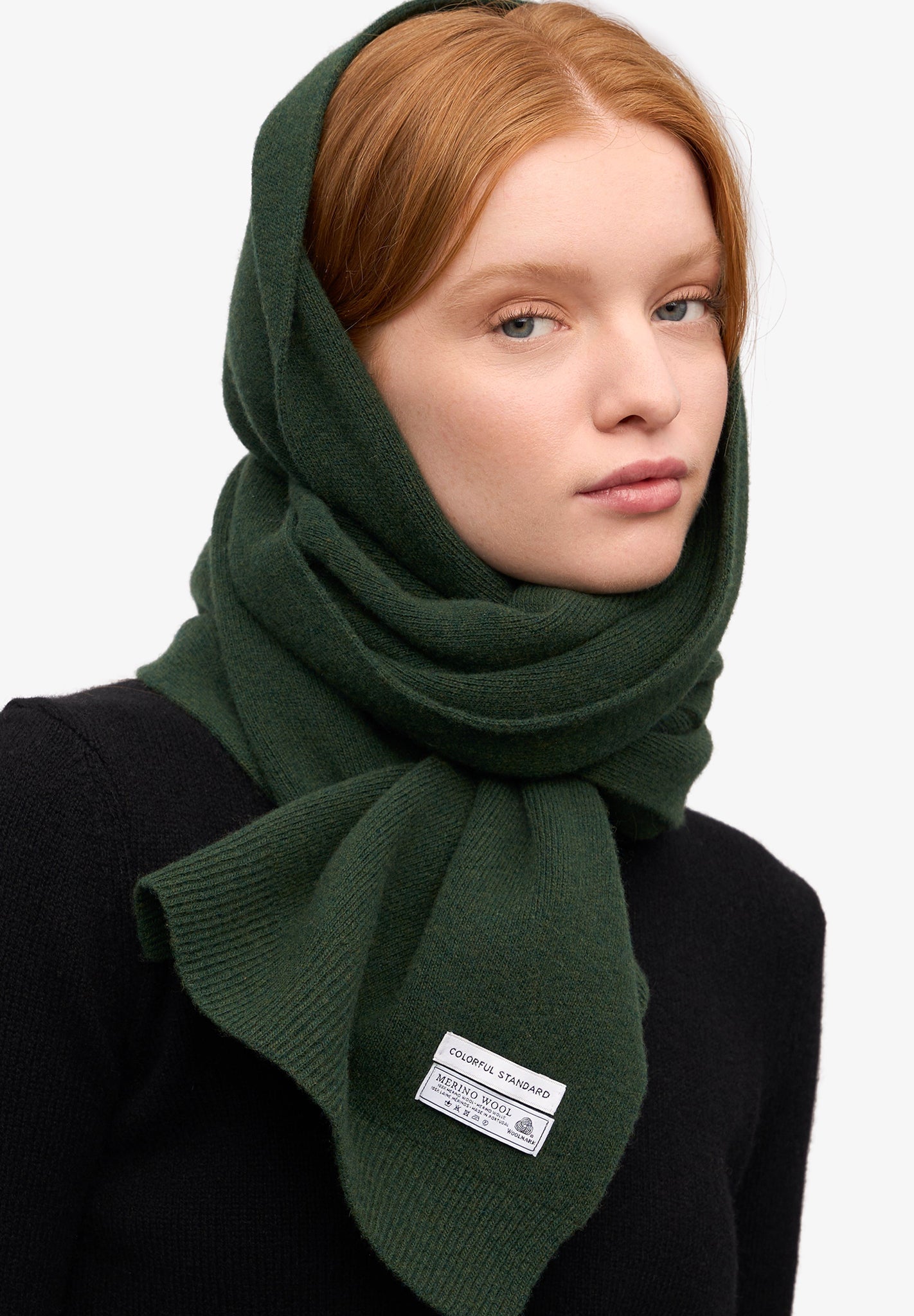 COLORFUL STANDARD - Merino Wool Scarf - Emerald Green - BACKYARD