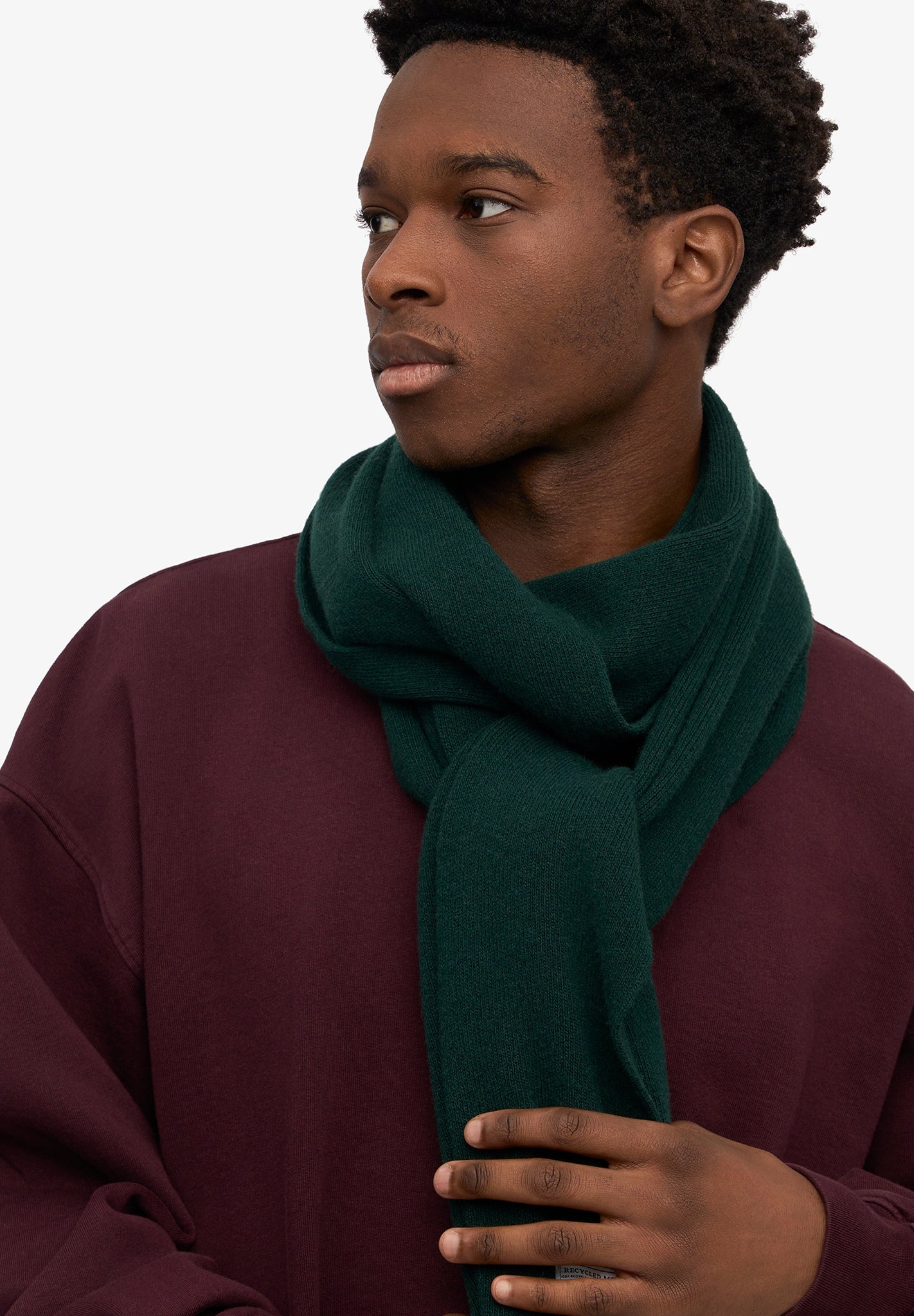 COLORFUL STANDARD - Merino Wool Scarf - Emerald Green - BACKYARD