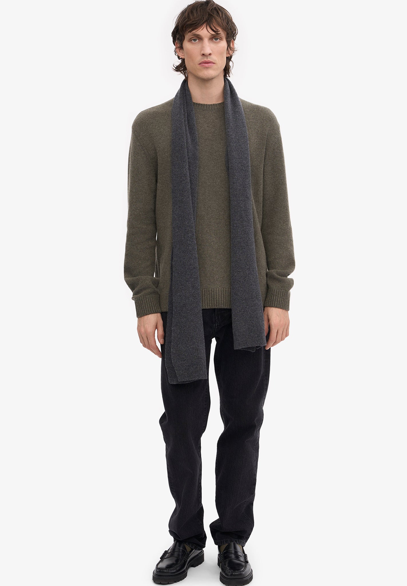 COLORFUL STANDARD - Merino Wool Scarf - Lava Grey - BACKYARD