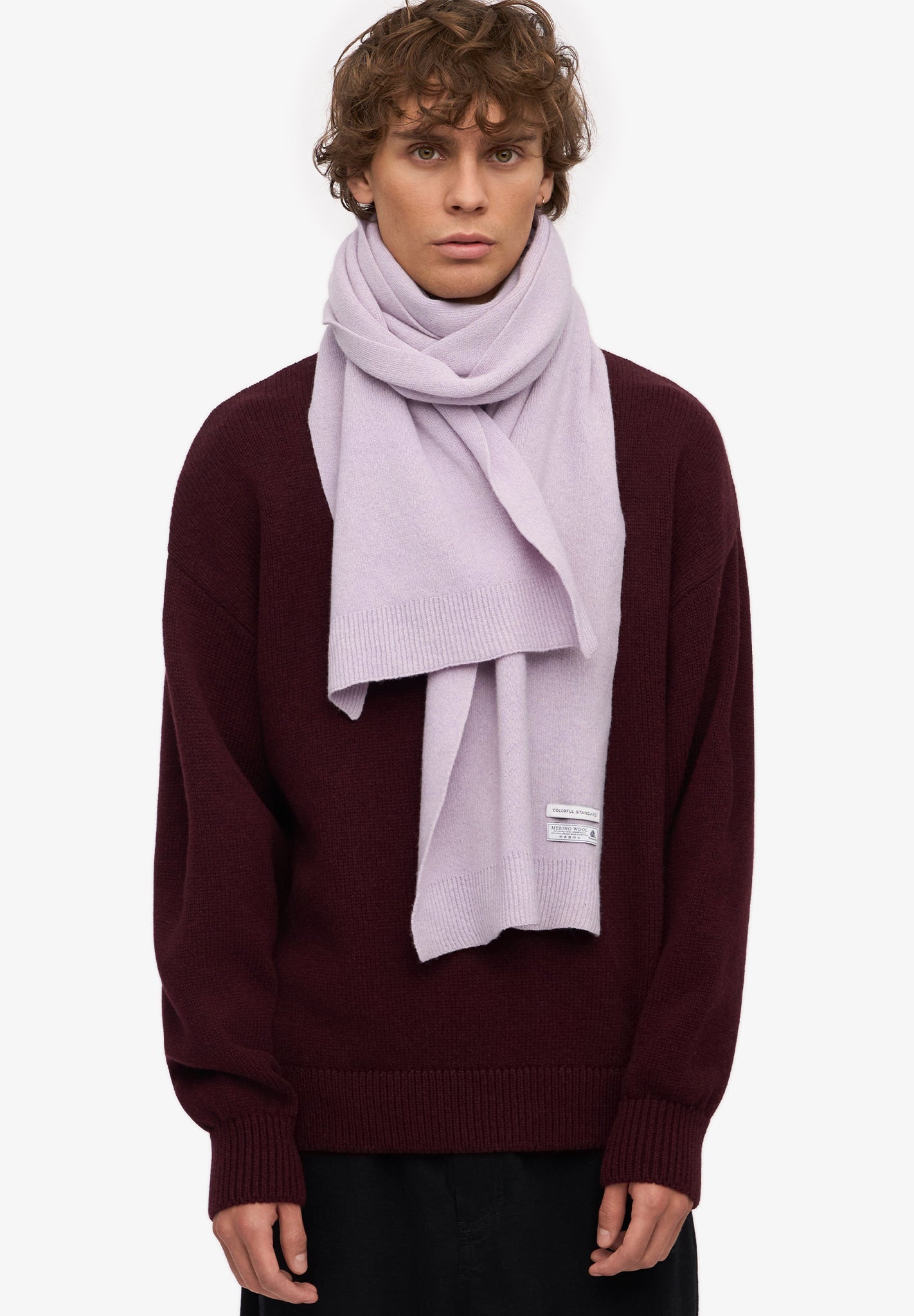 COLORFUL STANDARD - Merino Wool Scarf - Soft Lavender - BACKYARD