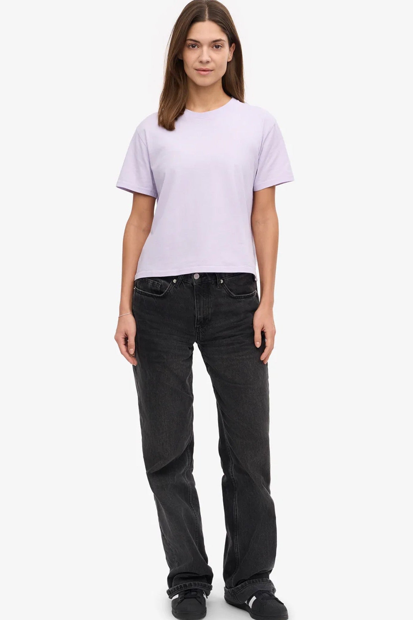 COLORFUL STANDARD - Organic Boxy Crop Tee - Soft Lavender - BACKYARD