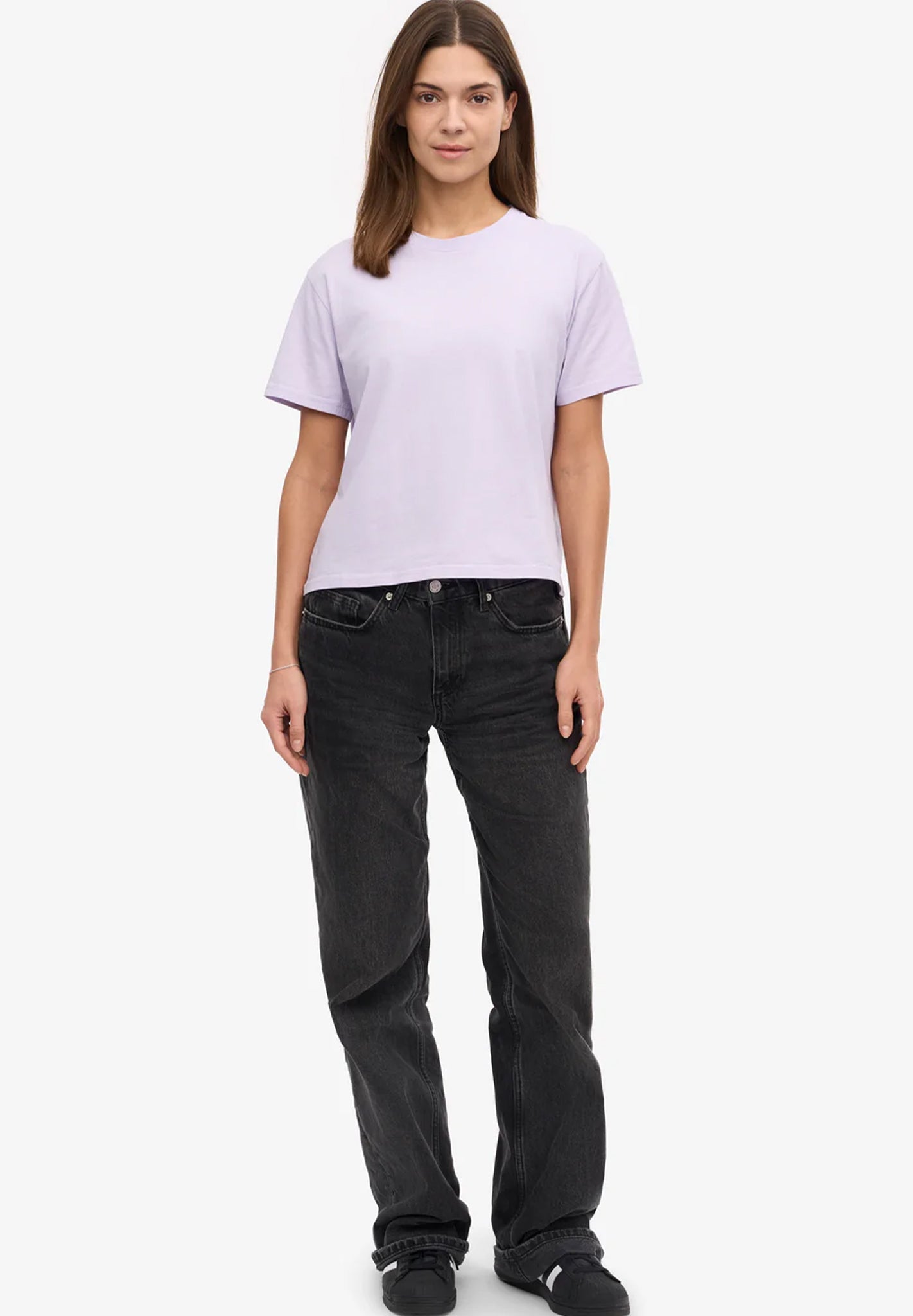 COLORFUL STANDARD - Organic Boxy Crop Tee - Soft Lavender - BACKYARD