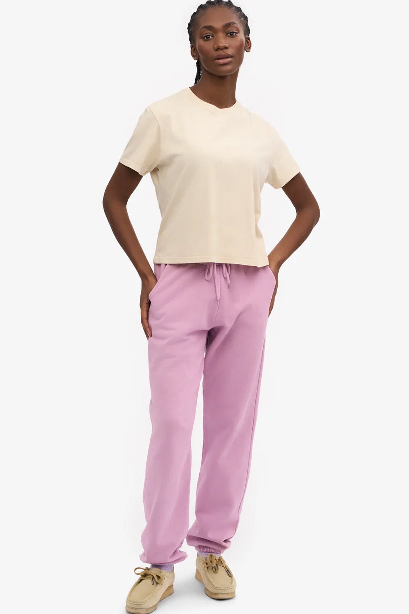 COLORFUL STANDARD - Organic Boxy Crop Tee - Ivory White - BACKYARD