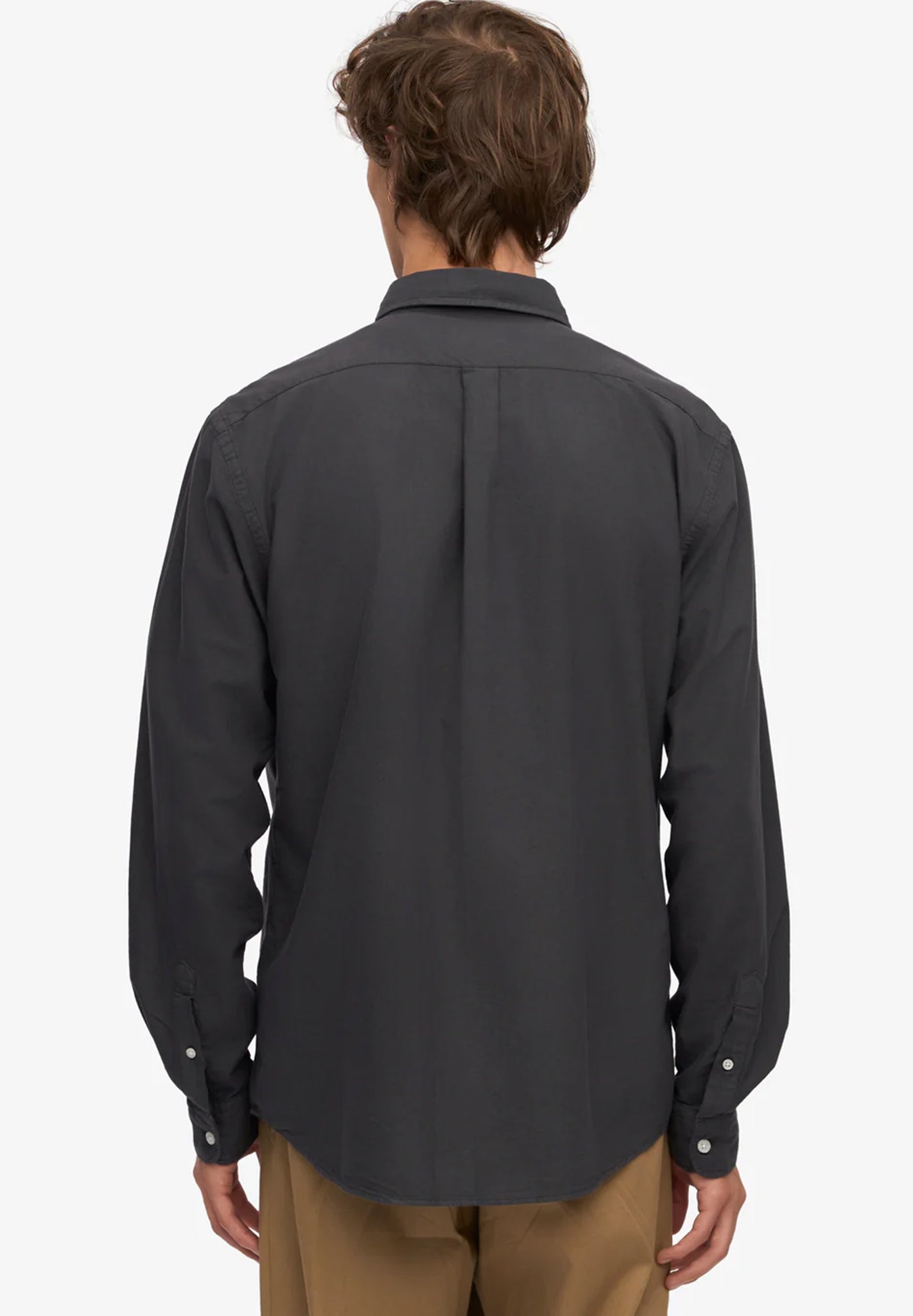 COLORFUL STANDARD - Organic Button Down Shirt - Lava Grey - BACKYARD