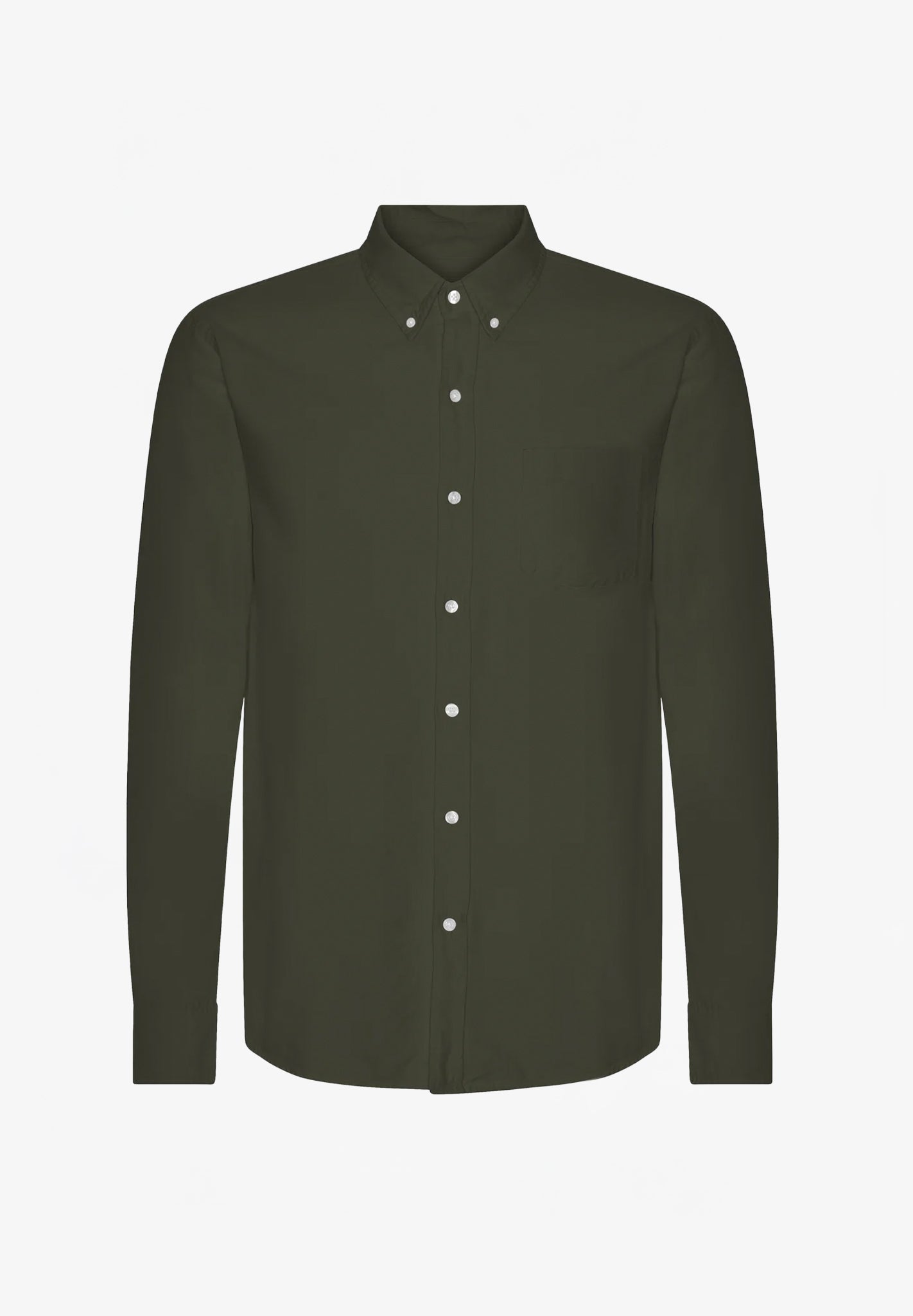 COLORFUL STANDARD - Organic Button Down Shirt - Hunter Green - BACKYARD