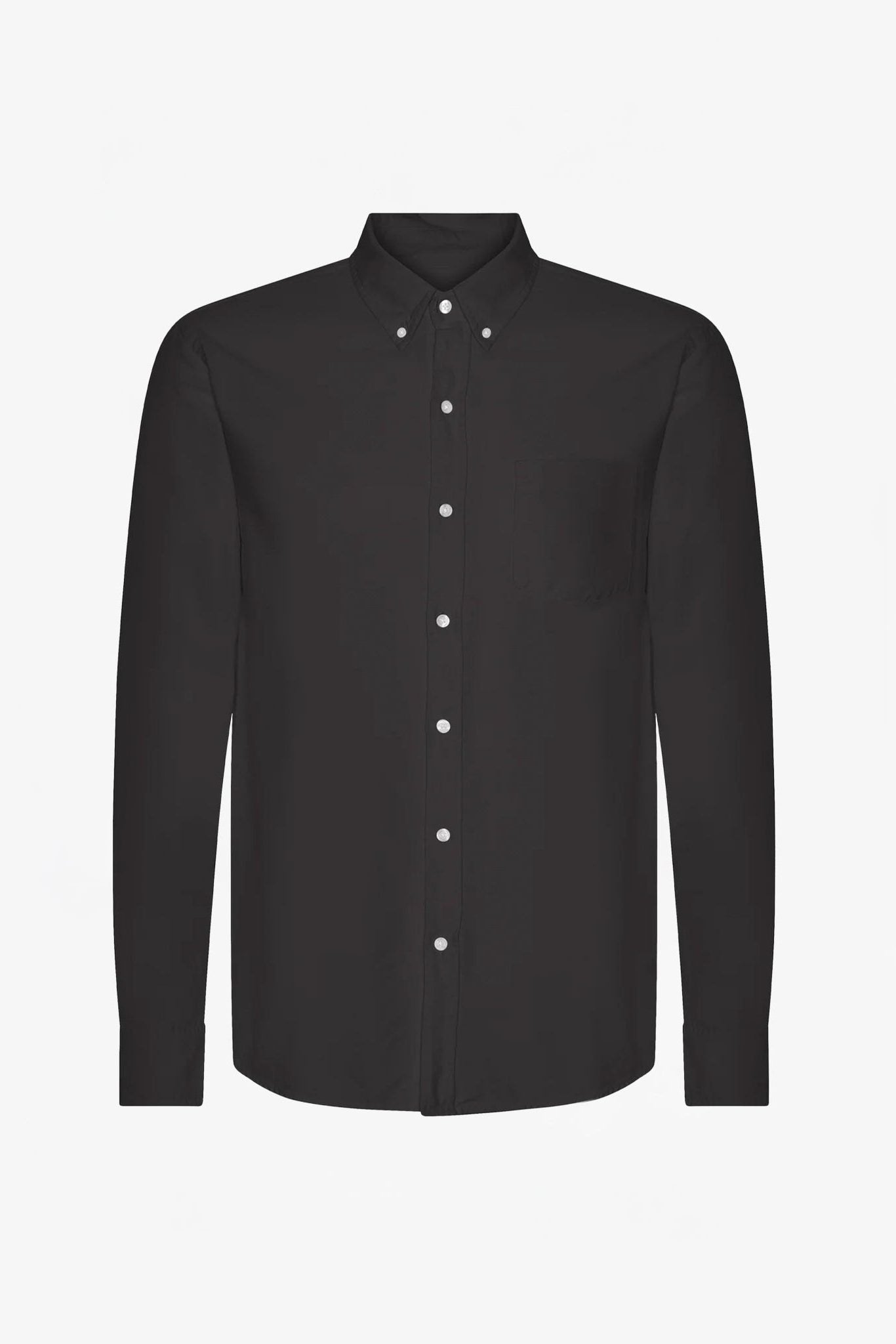 COLORFUL STANDARD - Organic Button Down Shirt - Lava Grey - BACKYARD