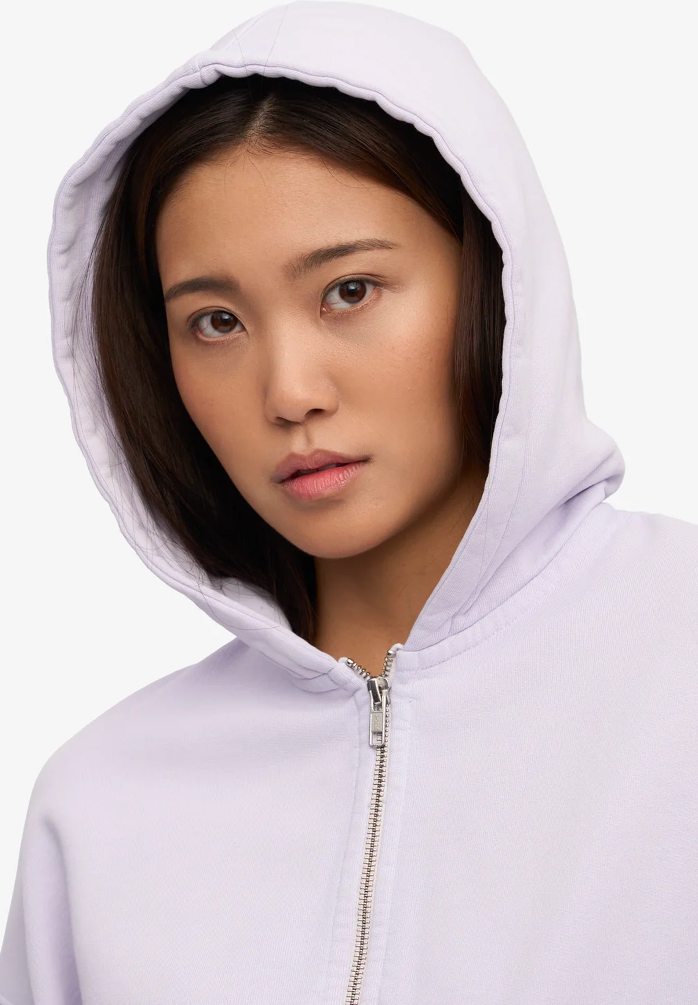 COLORFUL STANDARD - Organic Crop Zip Hood - Soft Lavender - BACKYARD