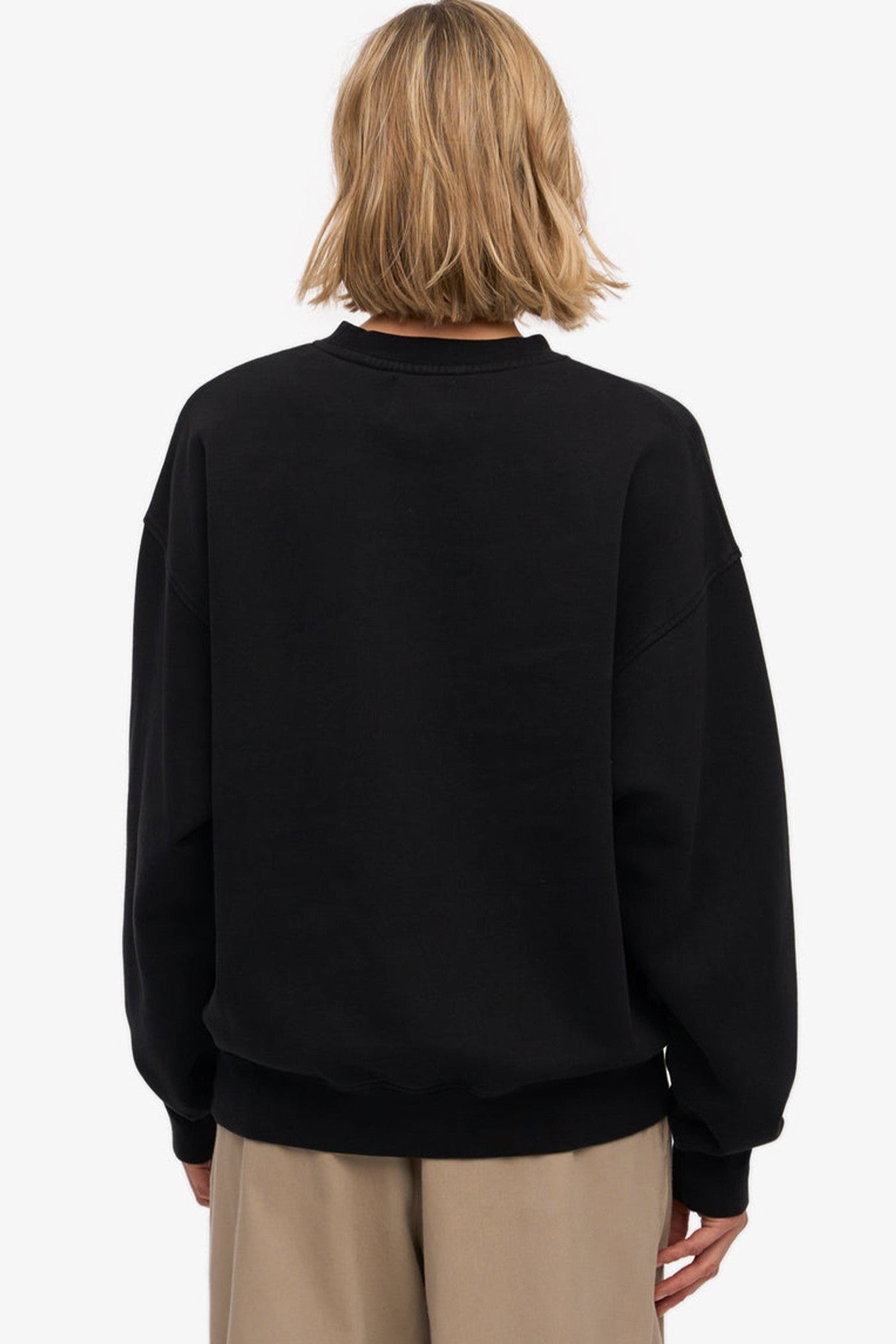 COLORFUL STANDARD - Organic Oversized Crew - Deep Black - BACKYARD