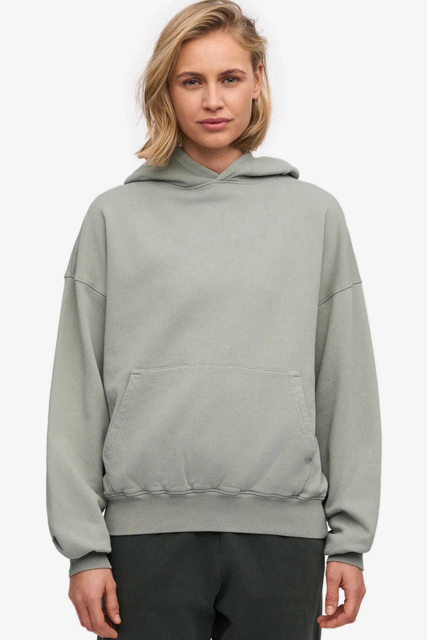 COLORFUL STANDARD - Organic Oversized Hood - Steel Blue - BACKYARD