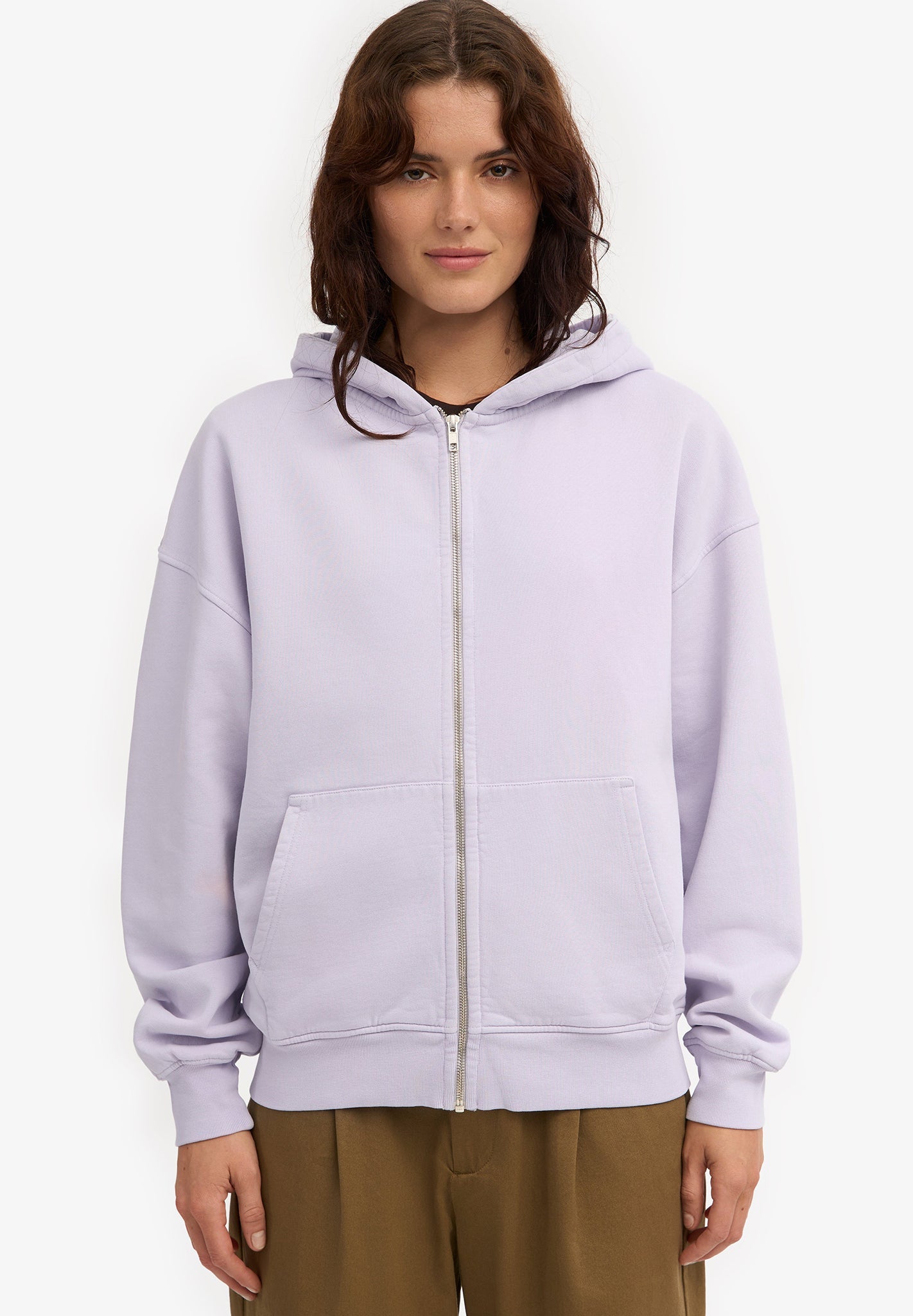 COLORFUL STANDARD - Organic Oversized Zip Hood - Soft Lavender - BACKYARD