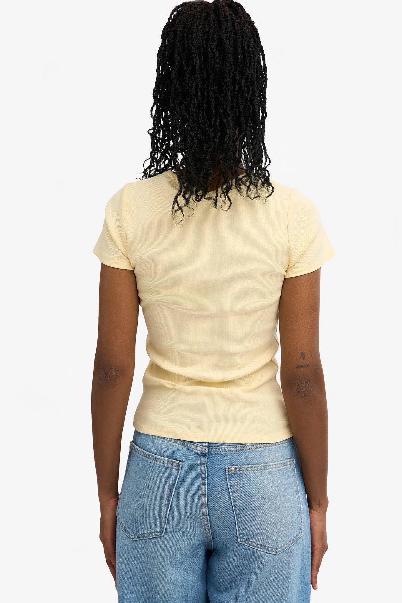 COLORFUL STANDARD - Organic Rib S/S T-Shirt - Soft Yellow - BACKYARD