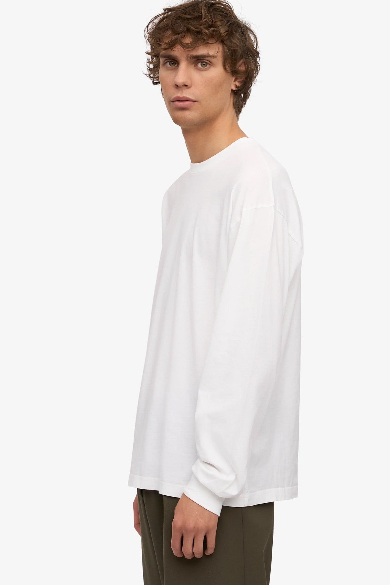 COLORFUL STANDARD - Oversized Organic L/S T-Shirt - Optical White - BACKYARD