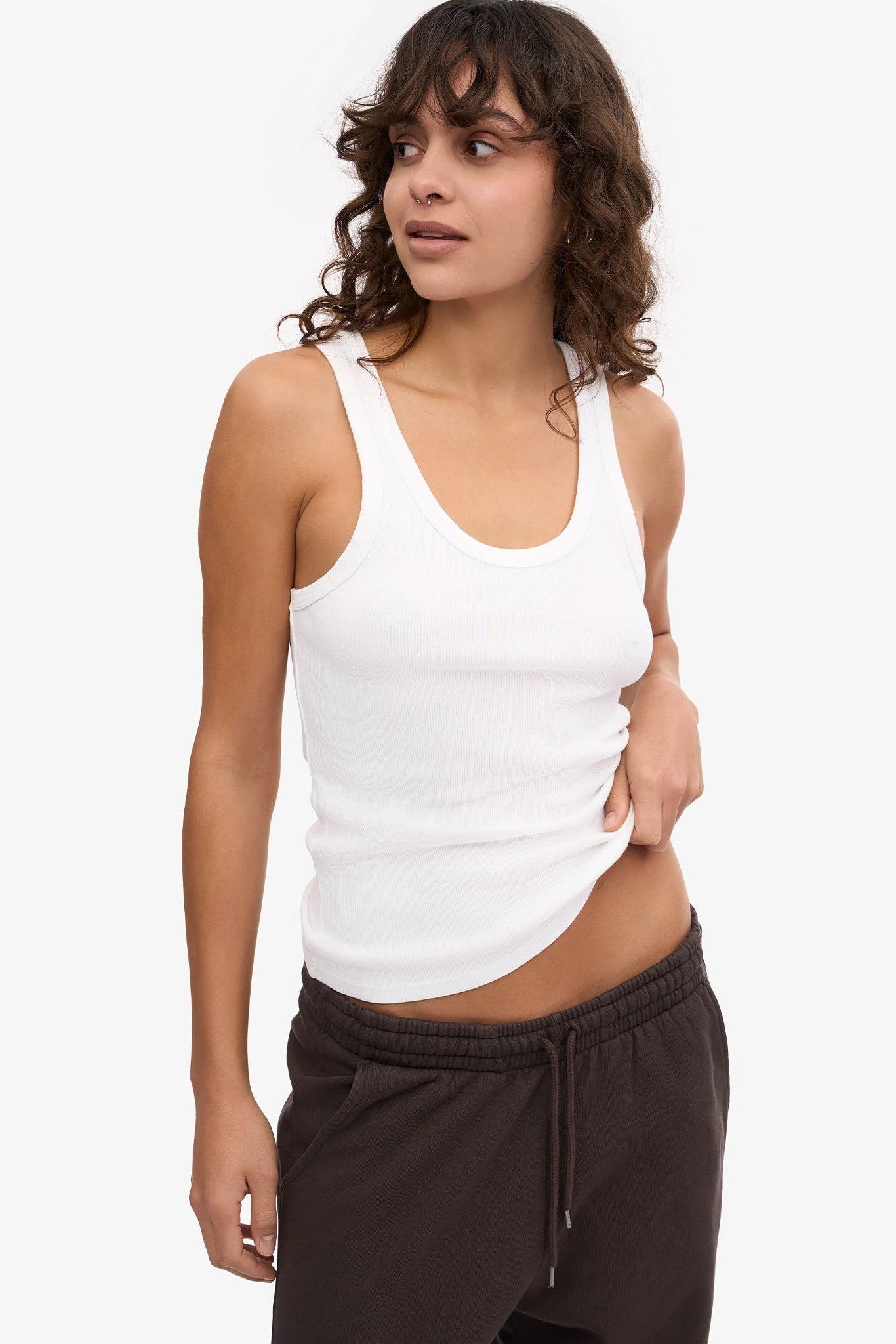 COLORFUL STANDARD - Women Organic Rib Tank Top - Optical White - BACKYARD